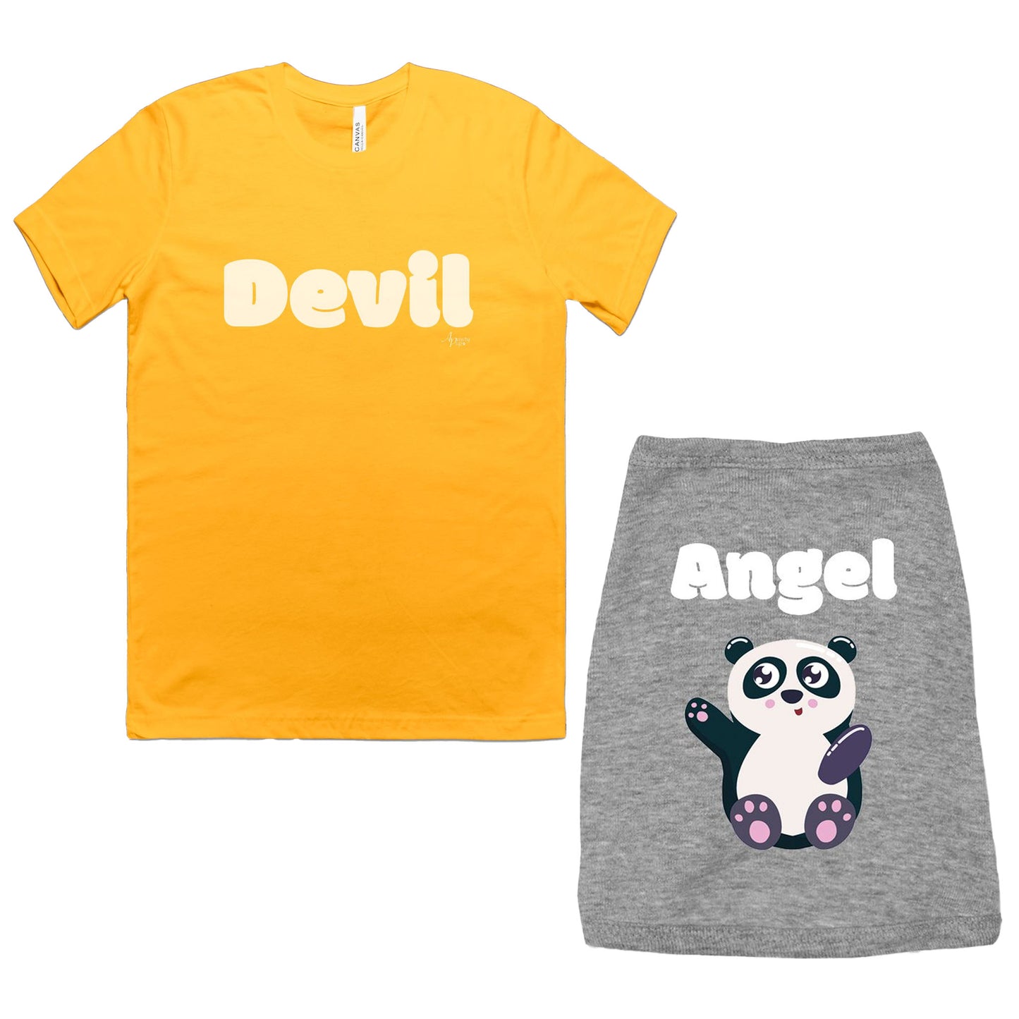 Devil & Angel Matching Tee Set - Apawry Pup