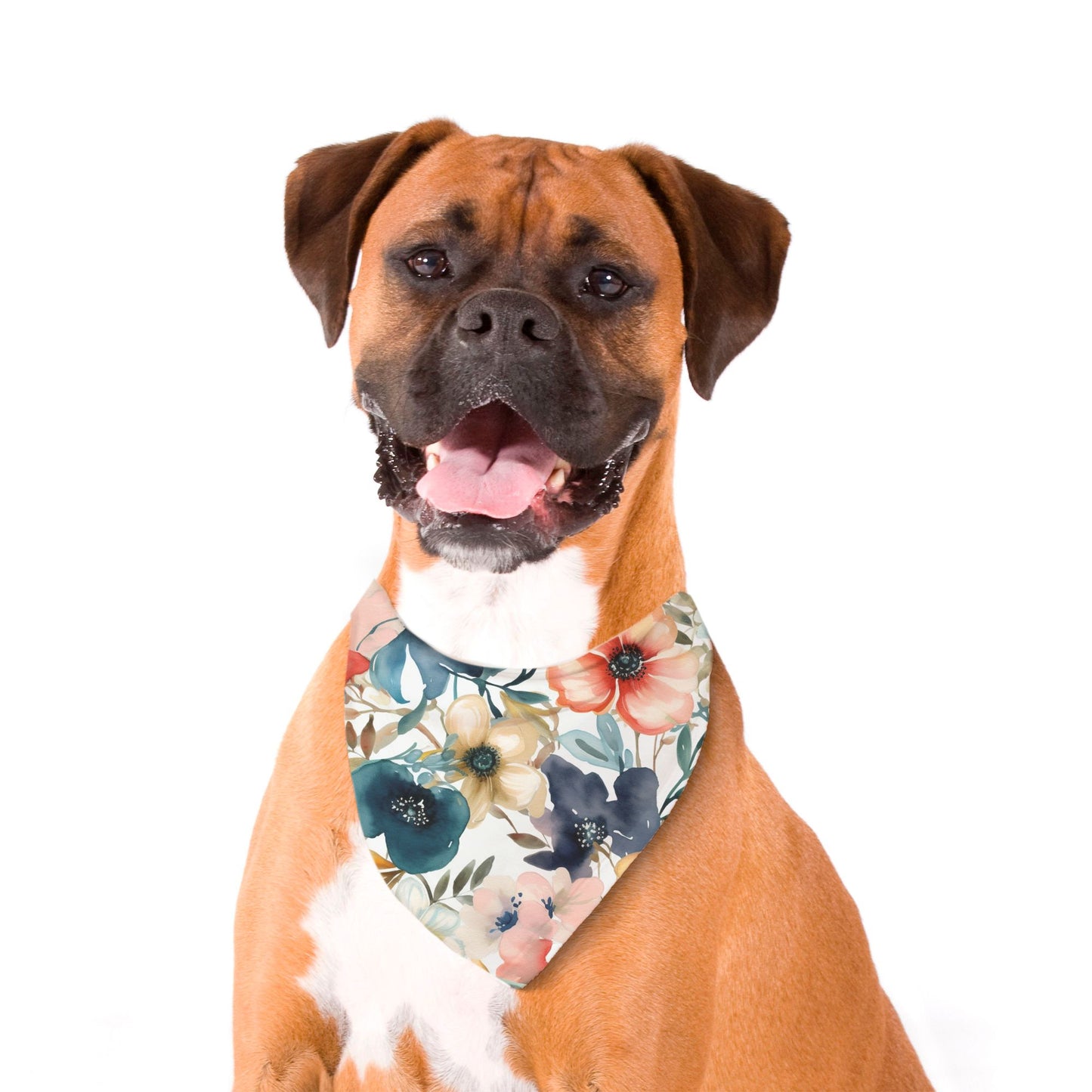 Floral By The Brook Watercolour Dog Bandana - Apawry Pup