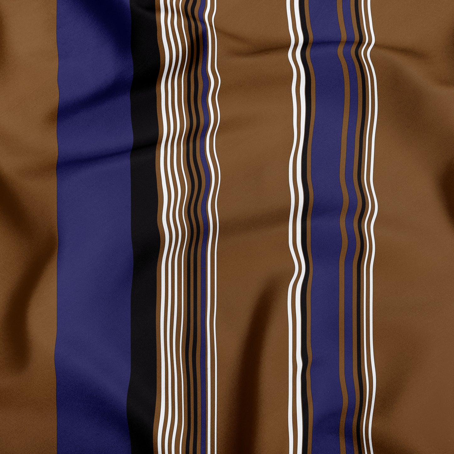 Tan Navy Blue Black And White Striped Dog Bandana - Apawry Pup