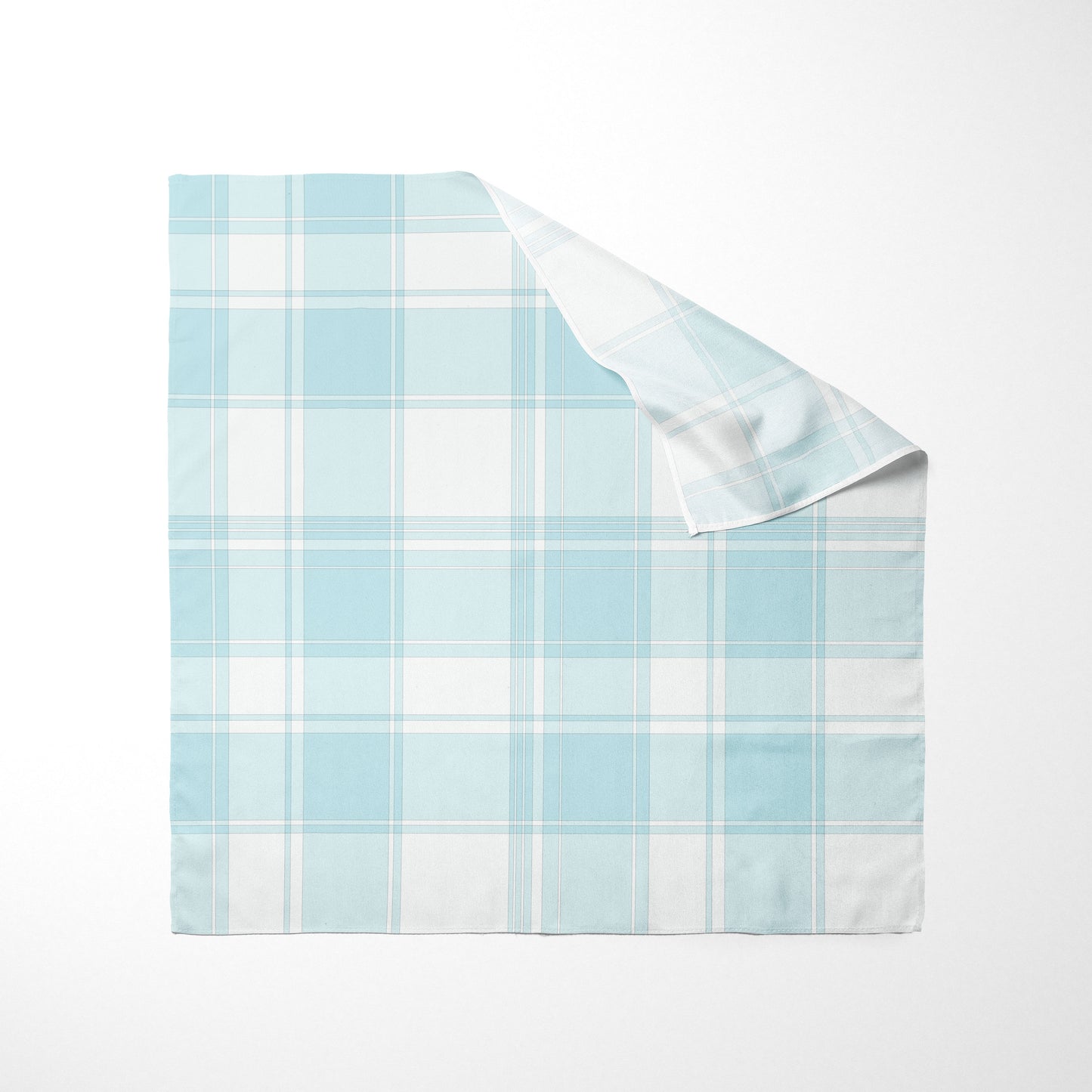 Baby Blue And White Plaid Dog Bandana - Apawry Pup