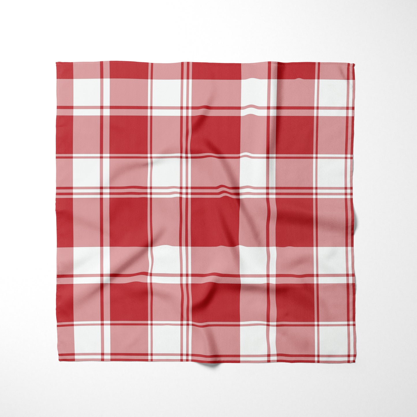 Bright Red Rose Pink And White Plaid Dog Bandana - Apawry Pup