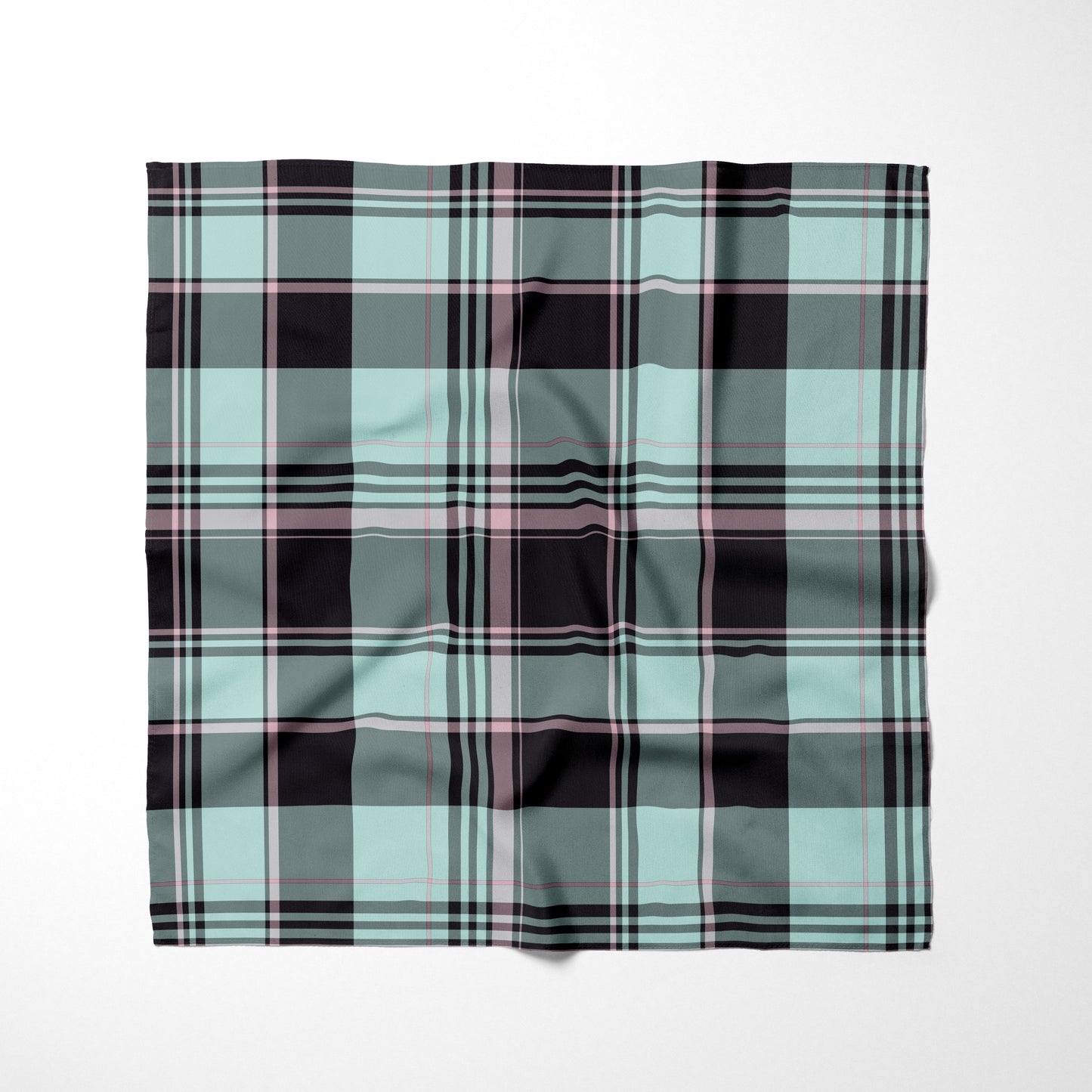 Black Mint And Pink Plaid Dog Bandana - Apawry Pup