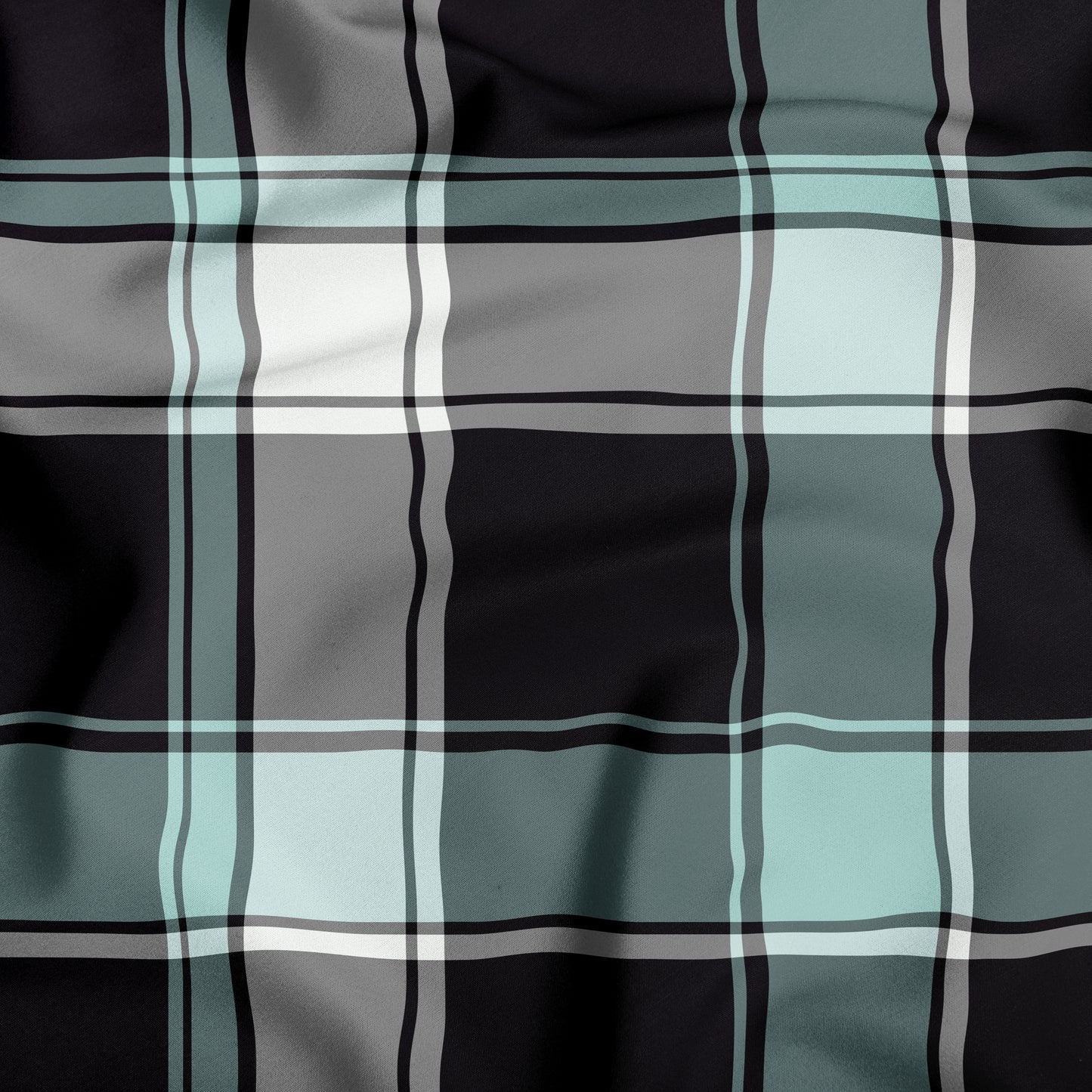 Mint Black And White Plaid Dog Bandana - Apawry Pup
