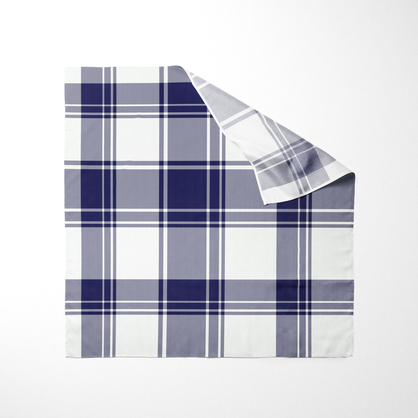 Navy Blue And White Plaid Dog Bandana - Apawry Pup