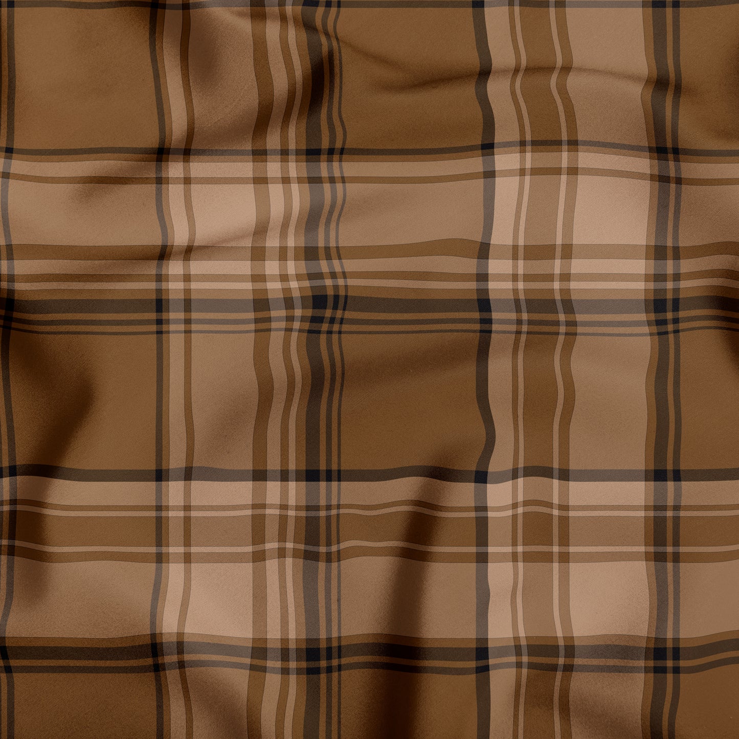 Nude Brown And Dark Brown Plaid Dog Bandana - Apawry Pup