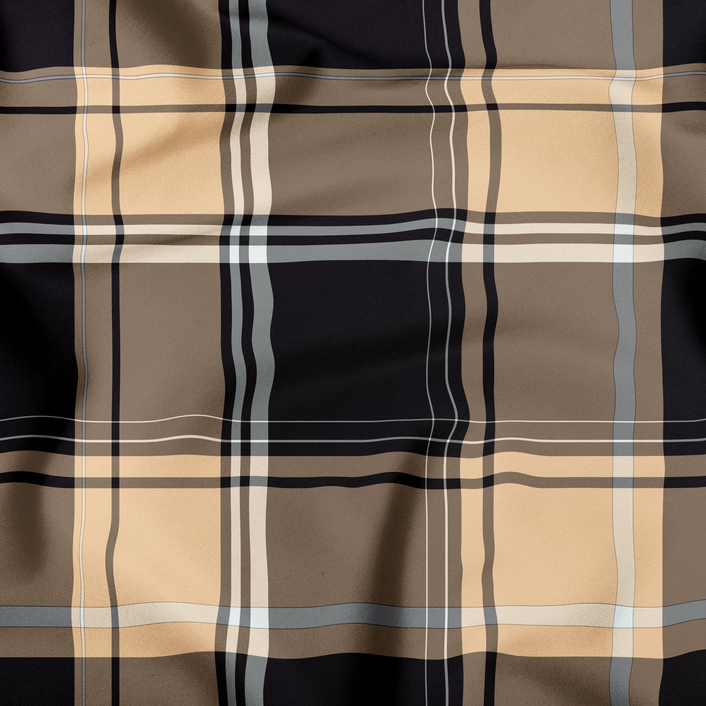 Nude Black And White Plaid Dog Bandana - Apawry Pup