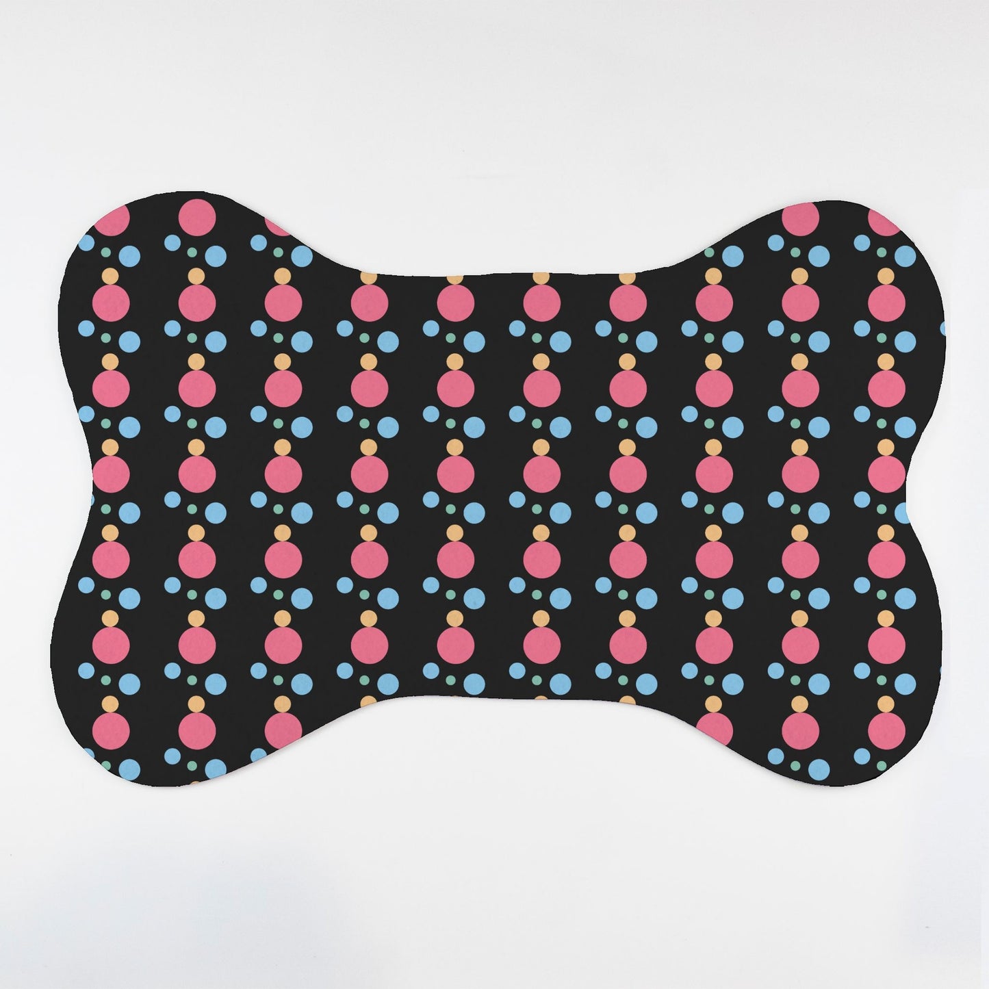 Dot Patterned Bone Shaped Pet Food Mat - Apawry Pup