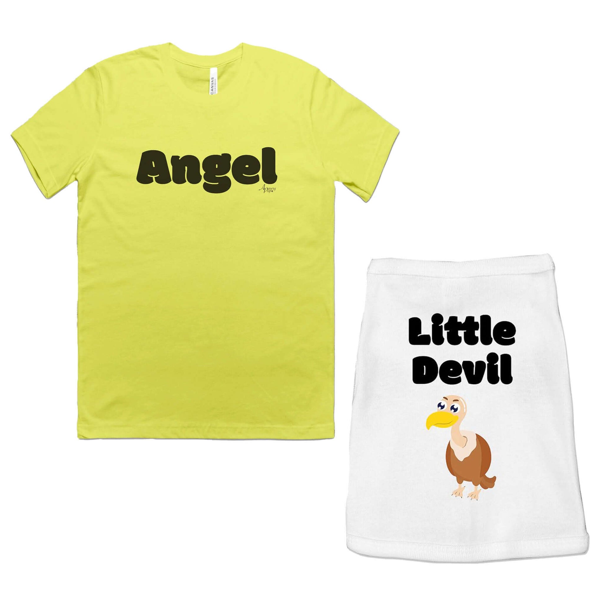 Angel & Little Devil Matching Tee Set - Apawry Pup