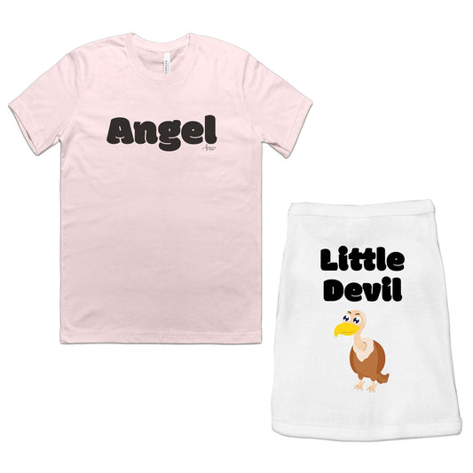 Angel & Little Devil Matching Tee Set - Apawry Pup