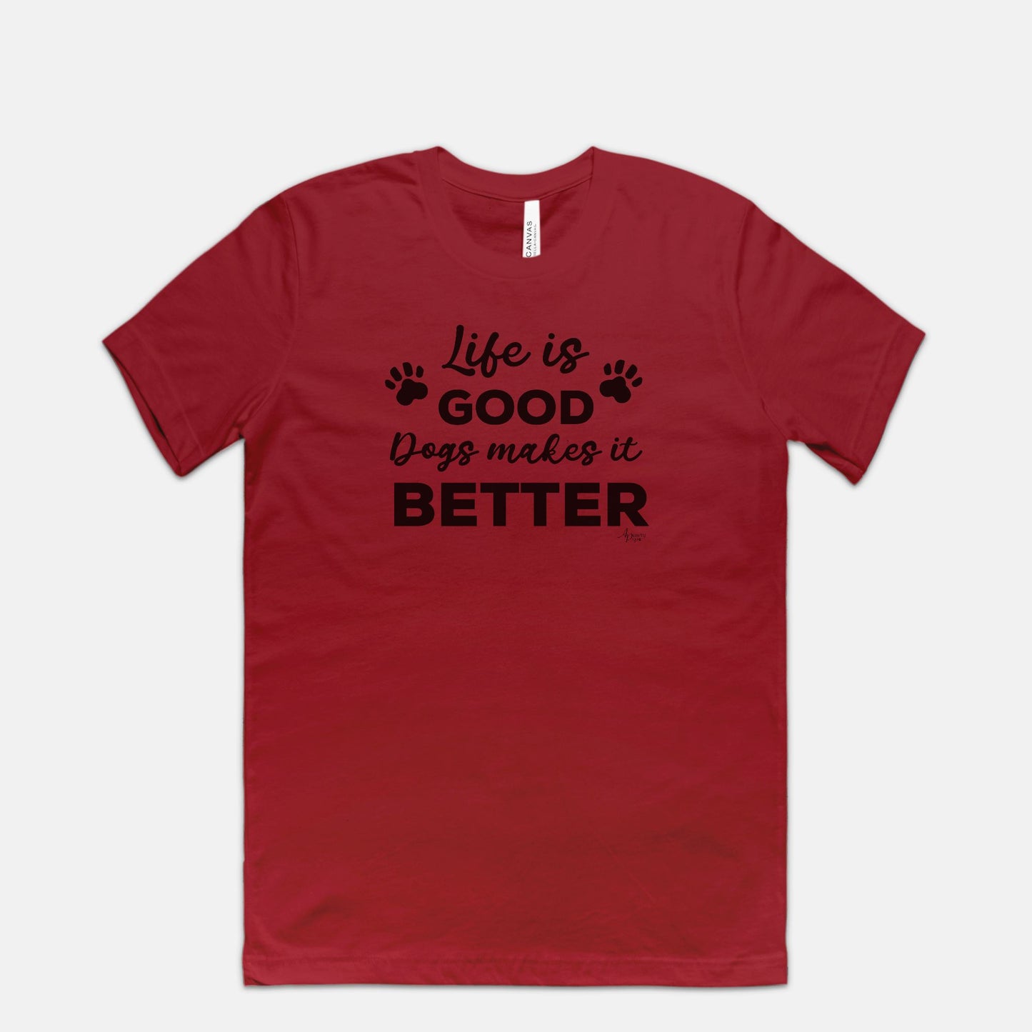 Life Is Good Dogs Make It Better Tee - Apawry Pup