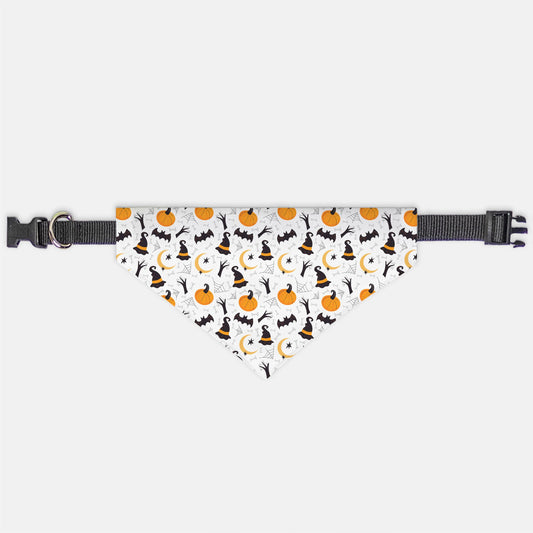 Halloween Ghouls & Pumpkins Adjustable Collar Dog Bandana - Apawry Pup