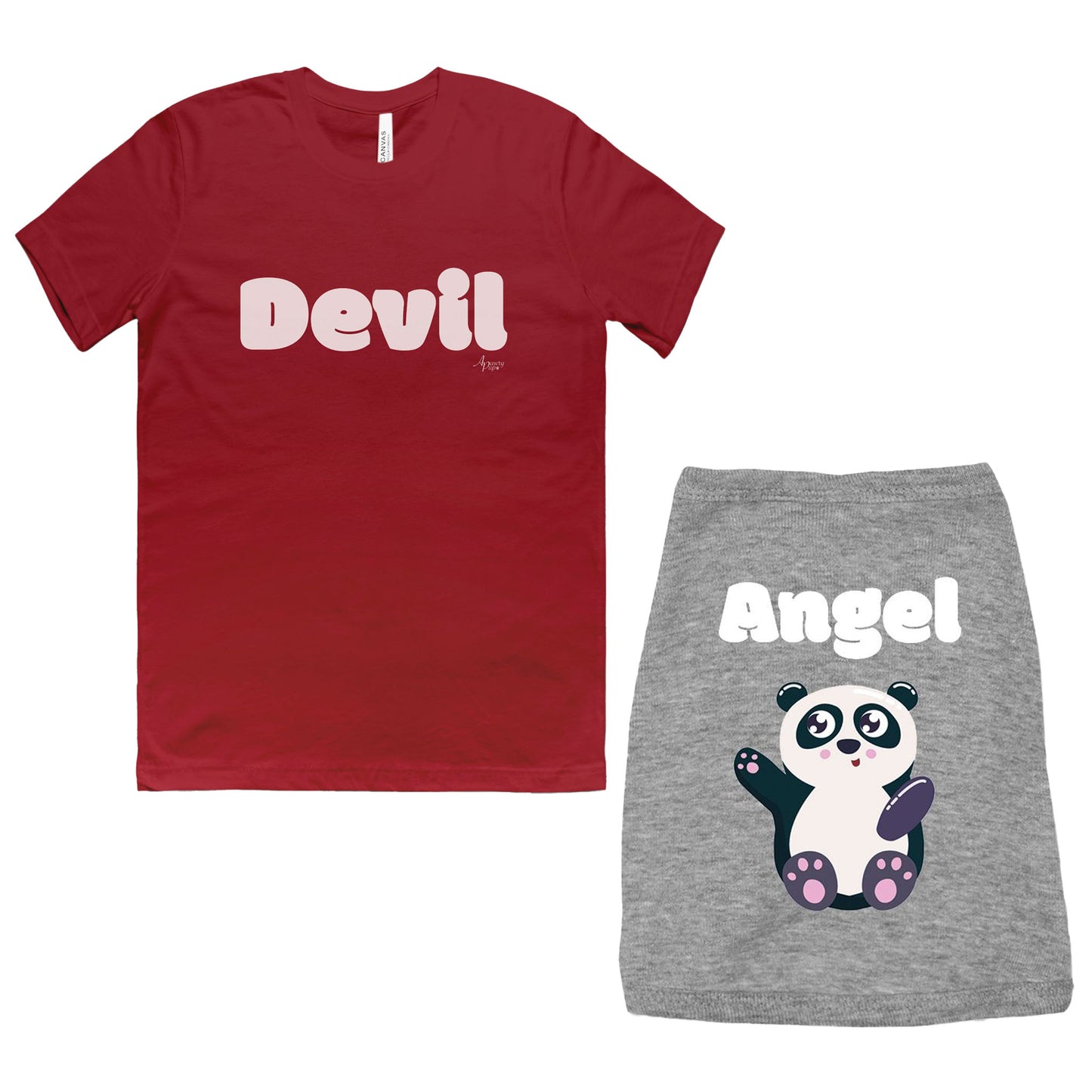 Devil & Angel Matching Tee Set - Apawry Pup