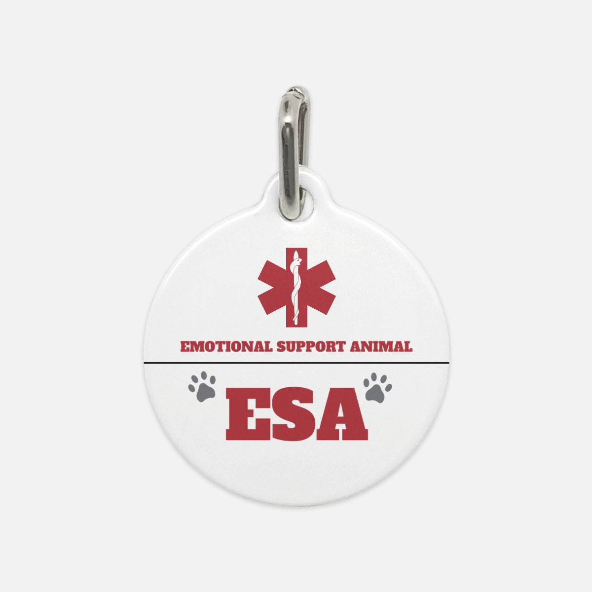 White Black and Red Emotional Support Dog Dog Tag - Apawry Pup