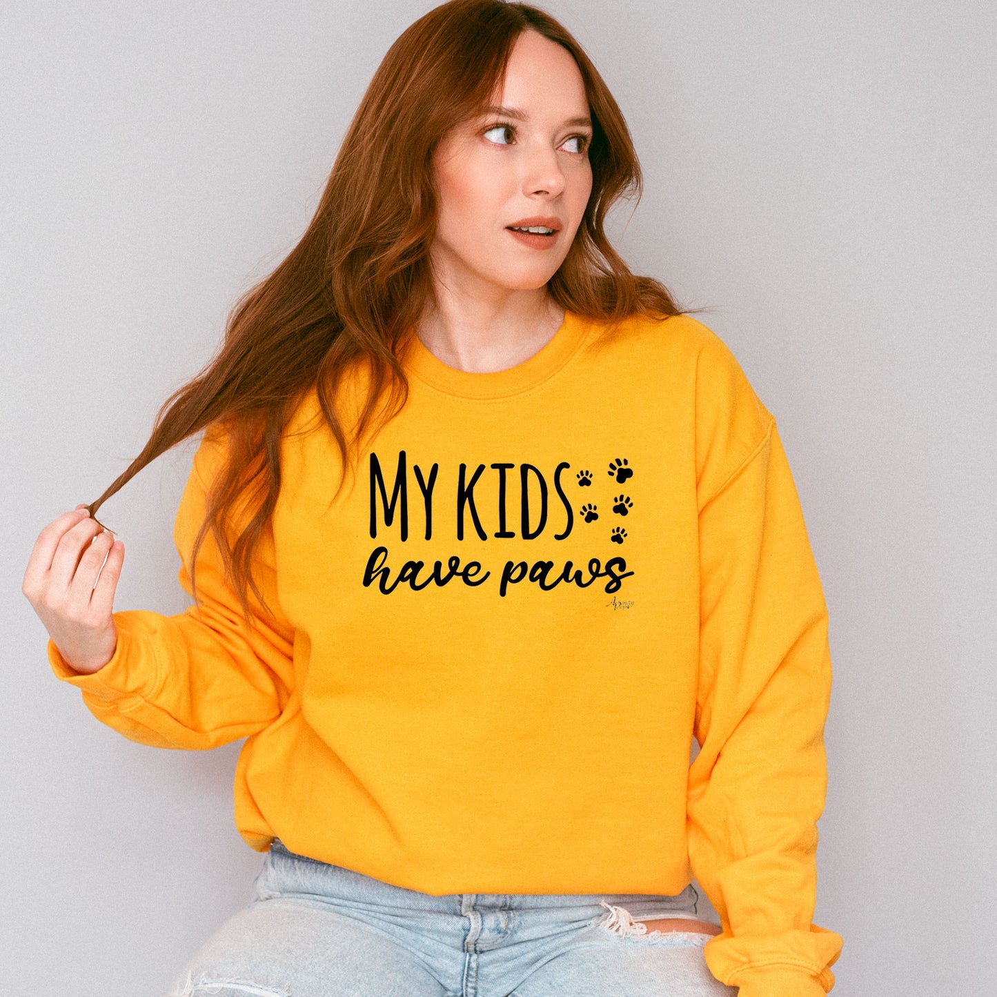 My Kids Have Paws Crewneck Sweatshirt - Apawry Pup