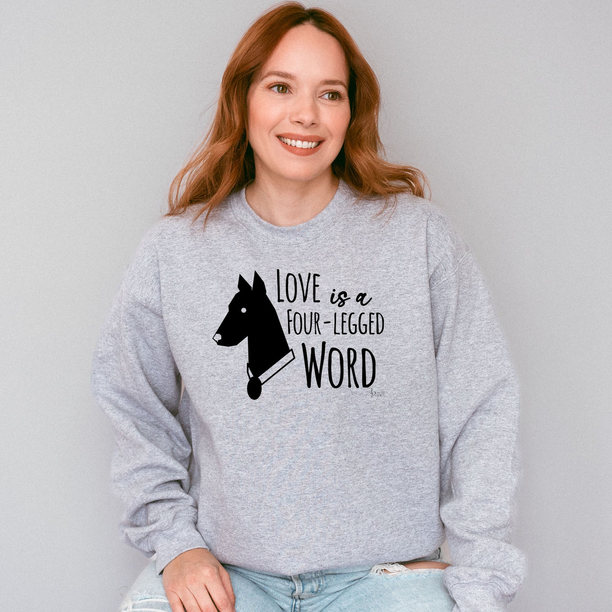 Love Is A Four Legged Word Crewneck Sweatshirt - Apawry Pup