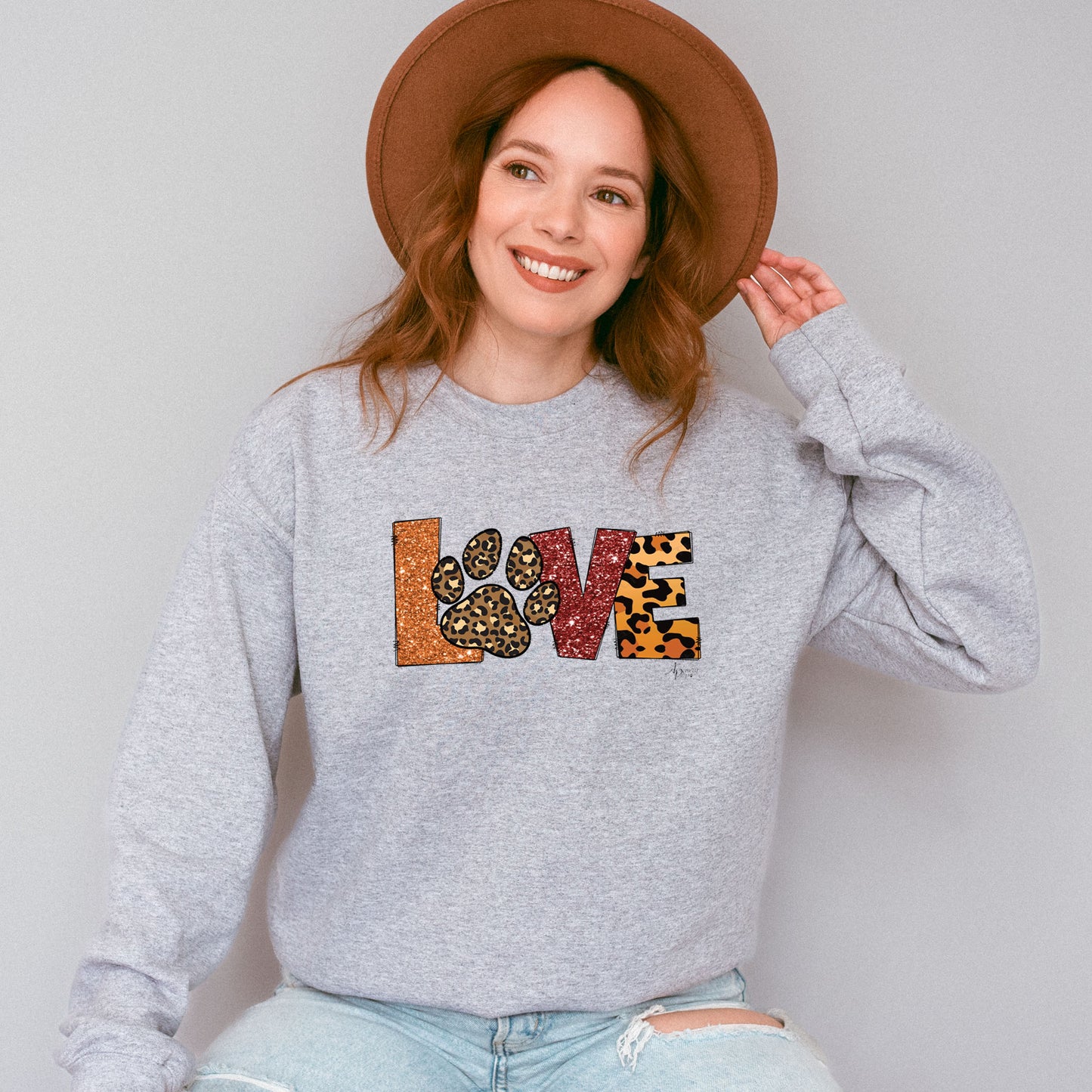 Love Crewneck Sweatshirt - Apawry Pup