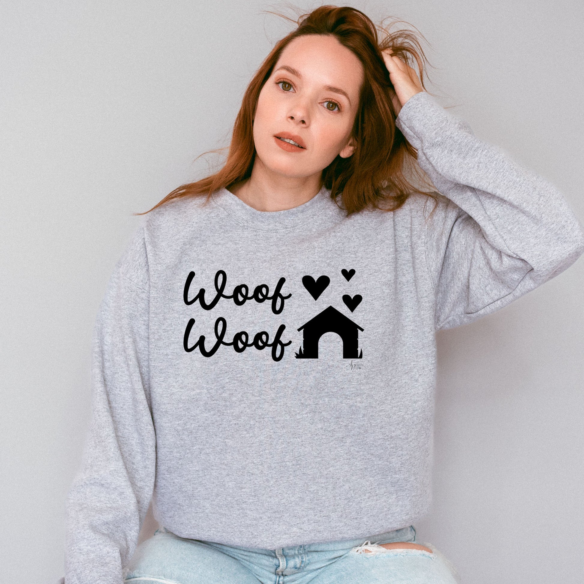 Woof Woof Crewneck Sweatshirt - Apawry Pup