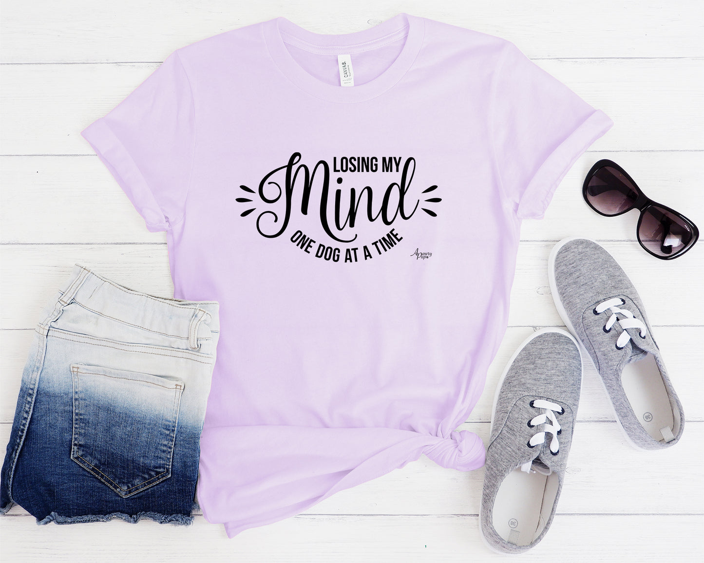 Losing My Mind One Dog At A Time Tee - Apawry Pup