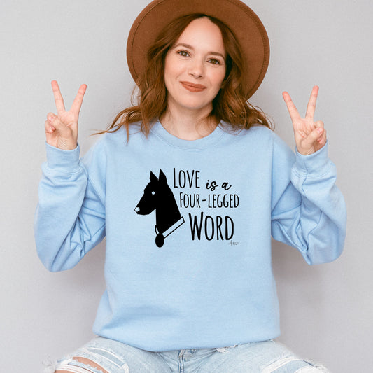 Love Is A Four Legged Word Crewneck Sweatshirt - Apawry Pup