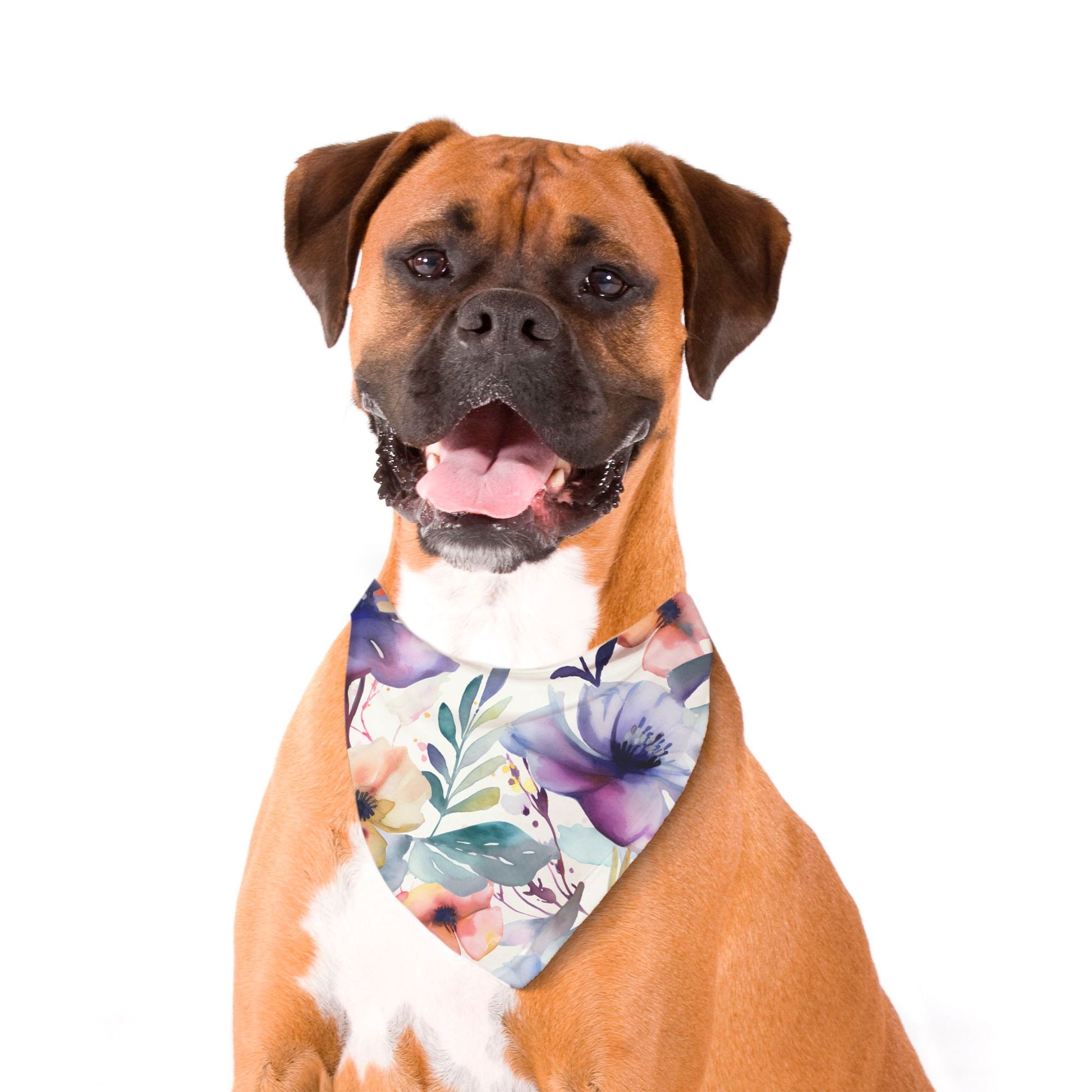 Floral Tropical Berry Watercolour Dog Bandana - Apawry Pup