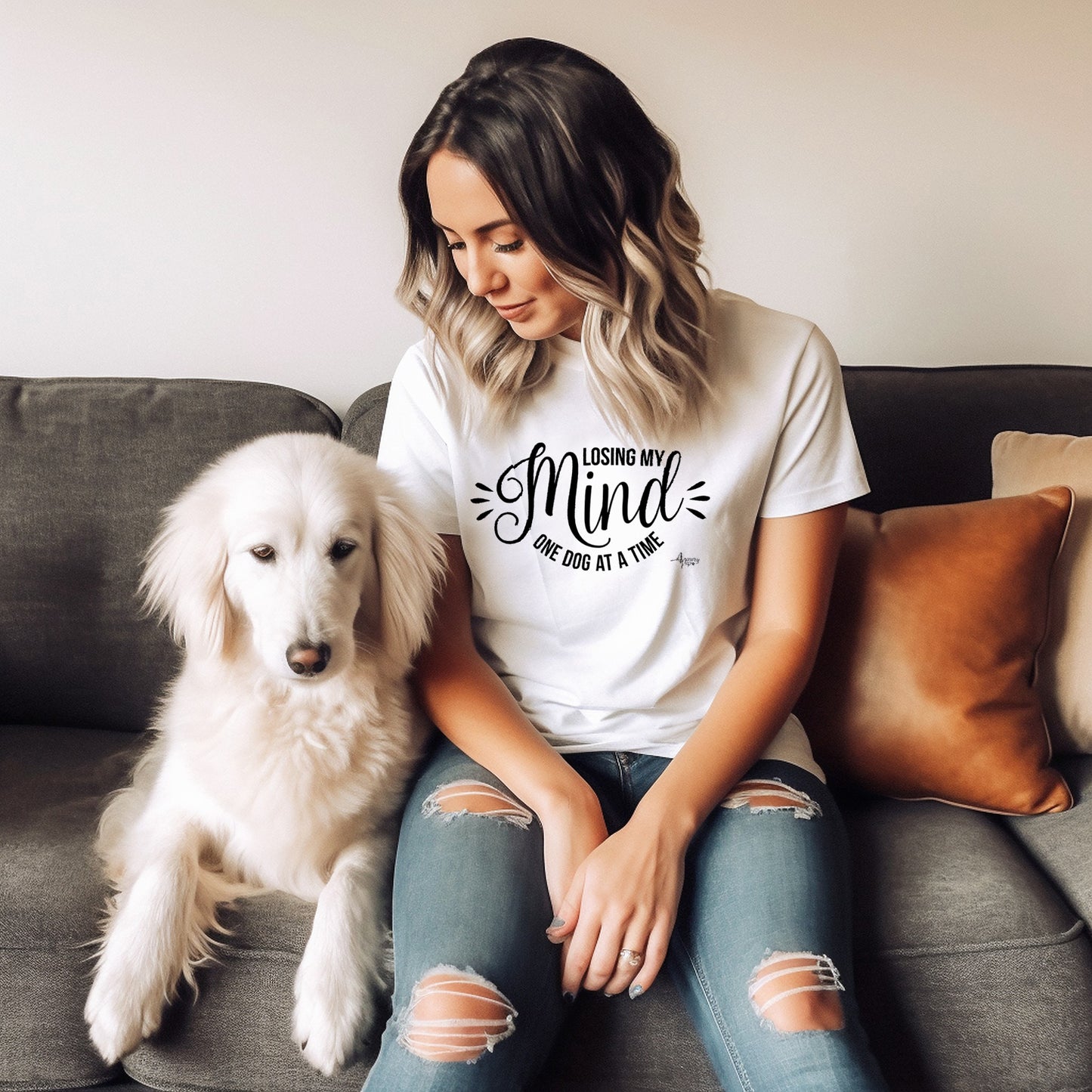 Losing My Mind One Dog At A Time Tee - Apawry Pup