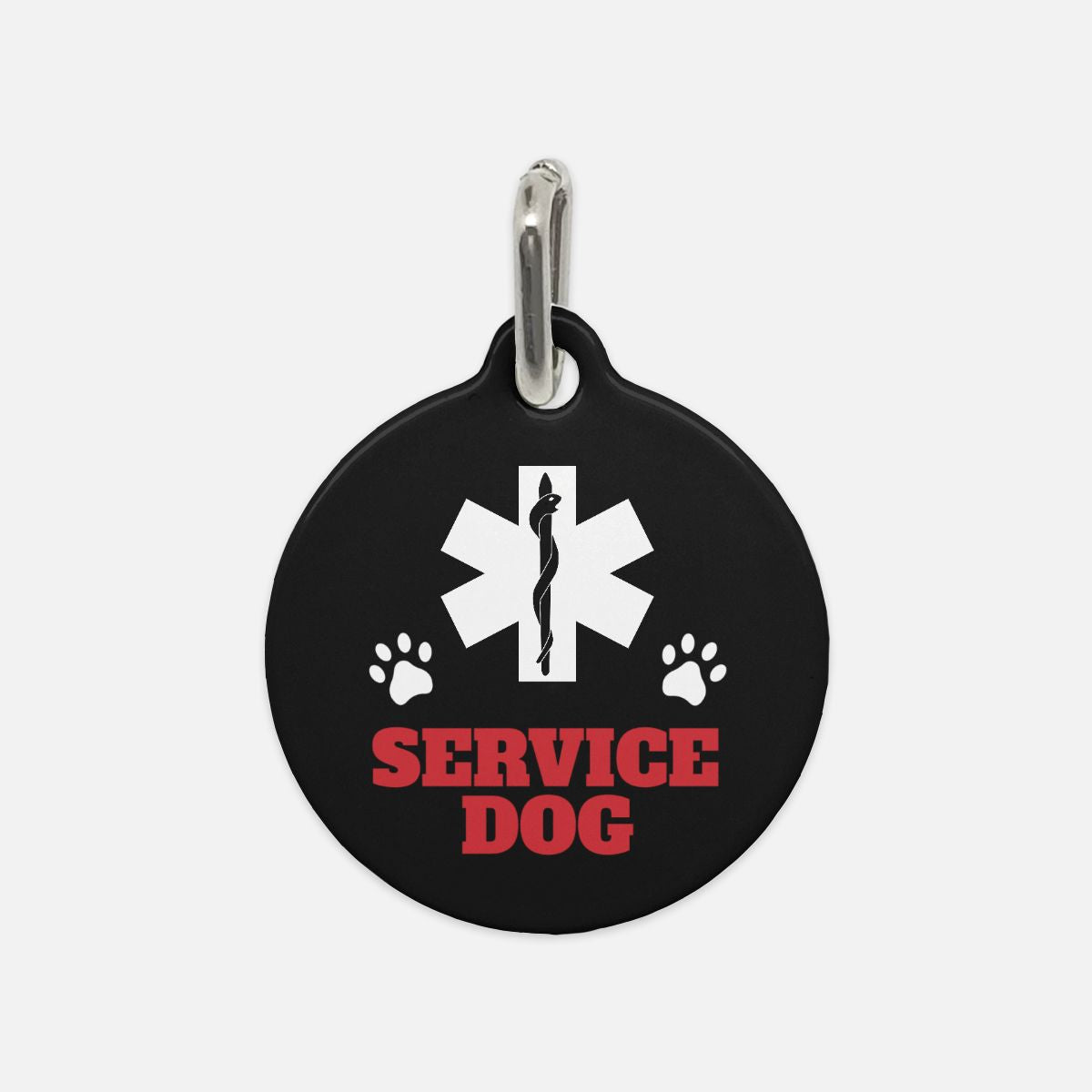 Black Red and White Service Dog Dog Tag - Apawry Pup