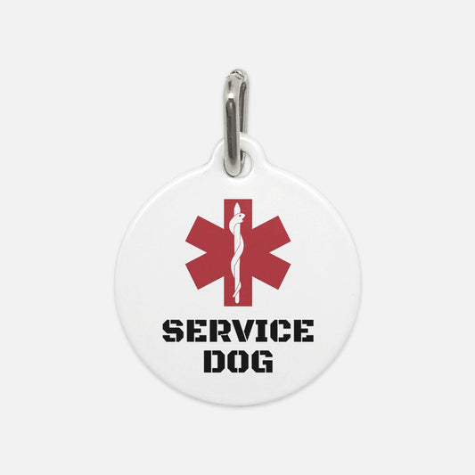 White Service Dog Dog Tag - Apawry Pup