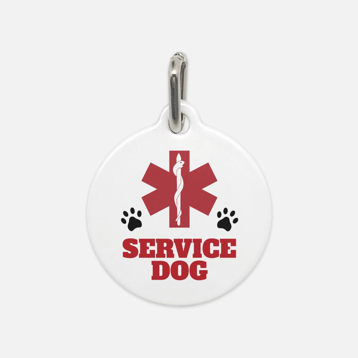 White Black and Red Service Dog Dog Tag - Apawry Pup