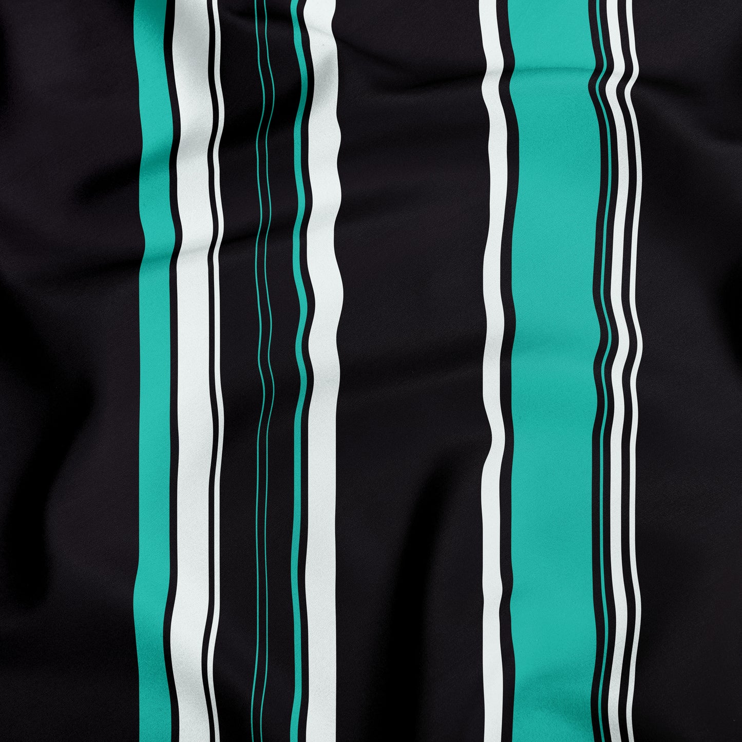 Teal Black And White Striped Dog Bandana - Apawry Pup