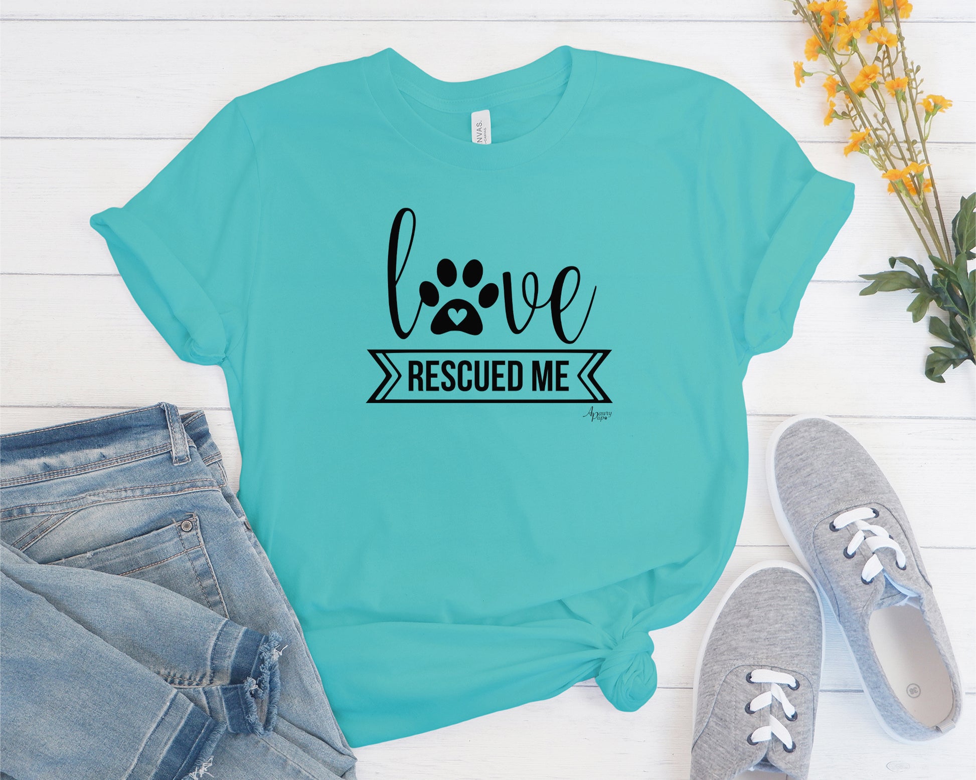 Love Rescued Me Tee - Apawry Pup