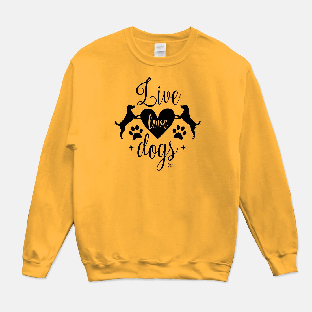 Live Love Dogs Crewneck Sweatshirt - Apawry Pup