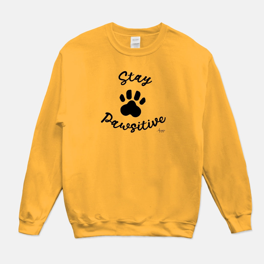 Stay Pawsitive Crewneck Sweatshirt - Apawry Pup