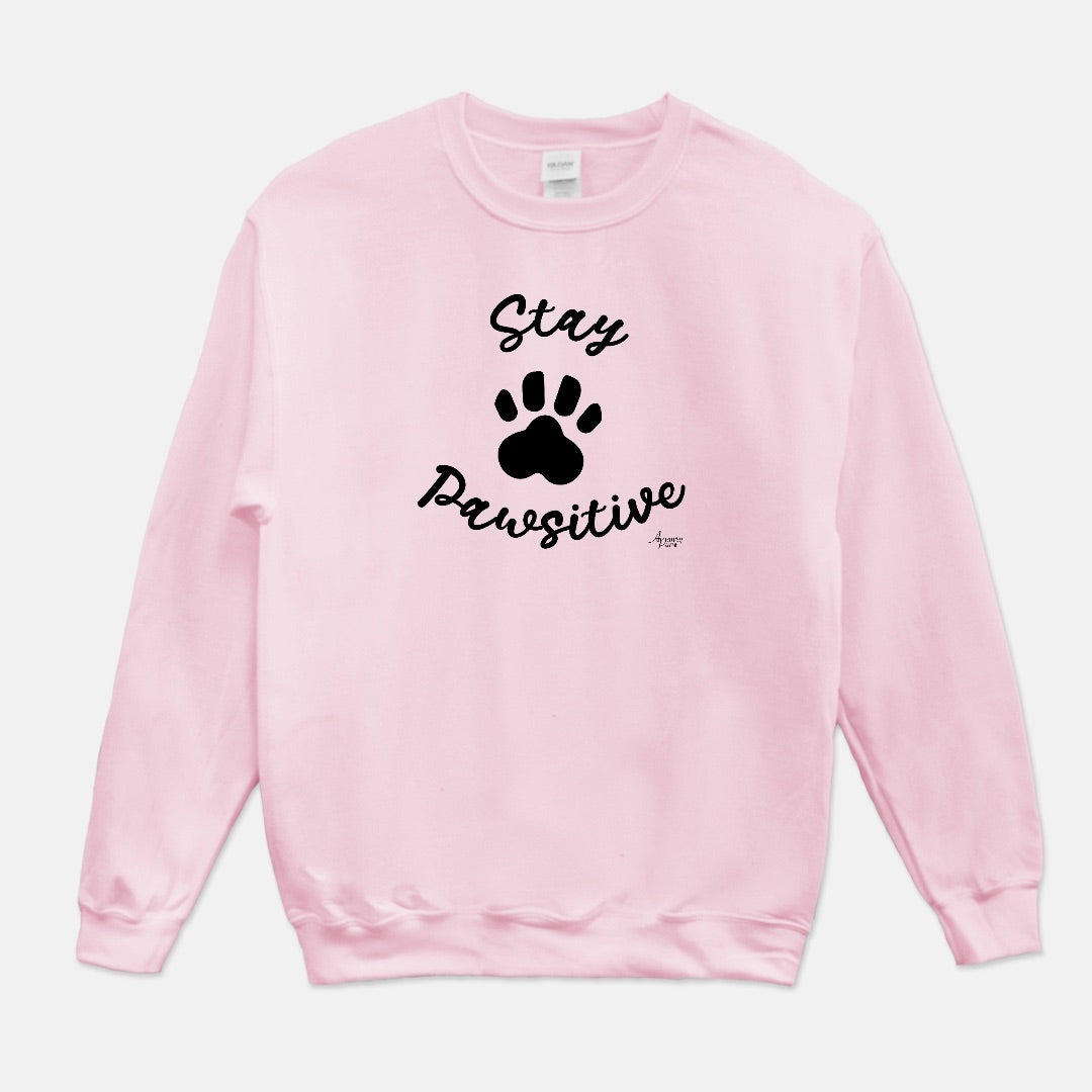 Stay Pawsitive Crewneck Sweatshirt - Apawry Pup