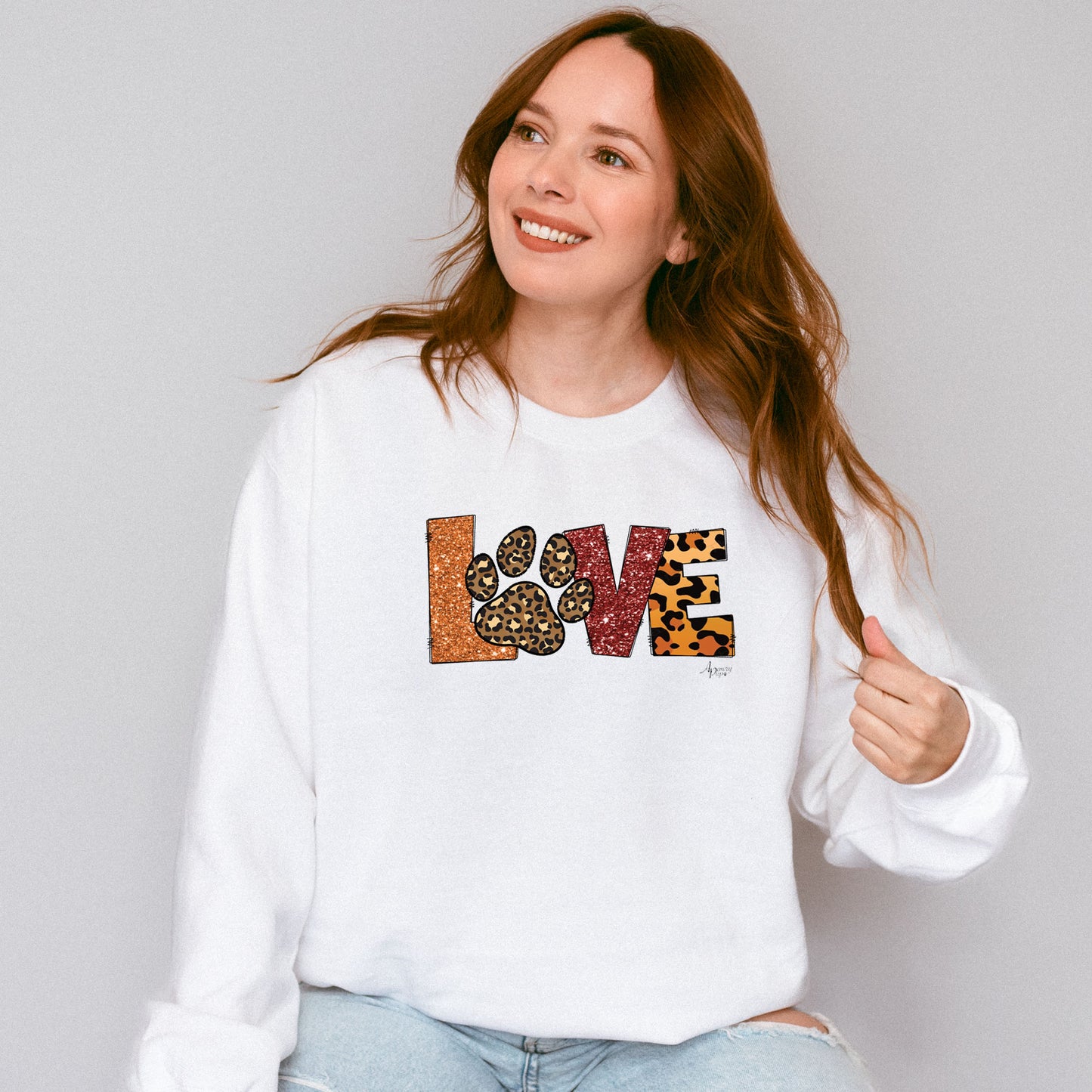 Love Crewneck Sweatshirt - Apawry Pup