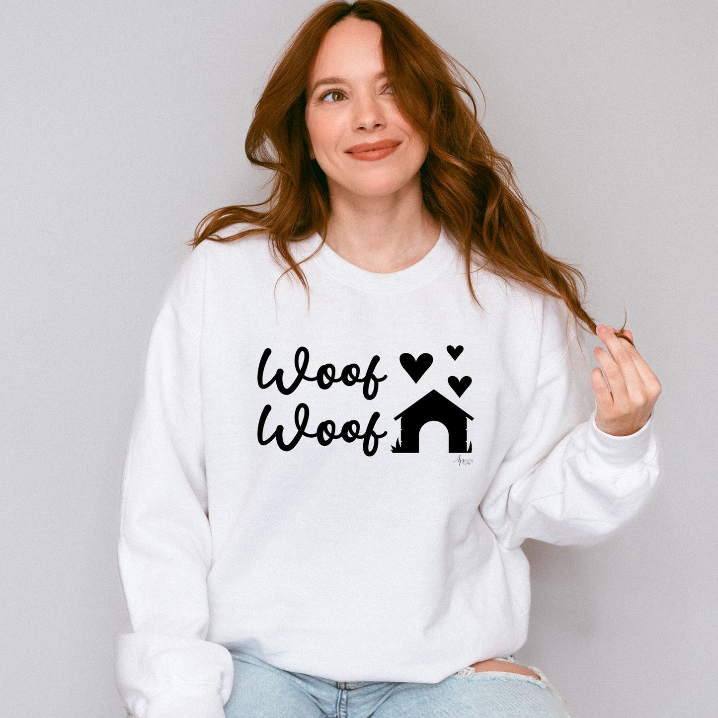 Woof Woof Crewneck Sweatshirt - Apawry Pup