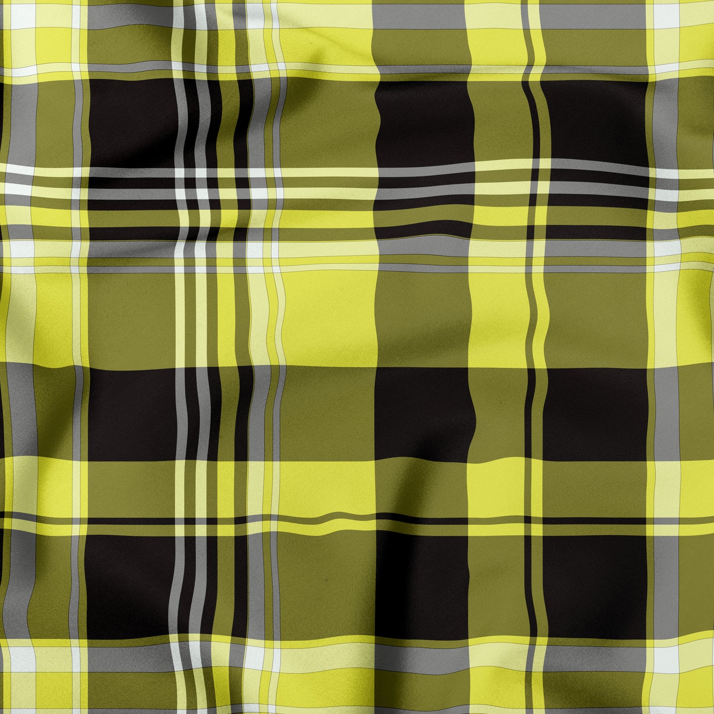 Yellow Black And White Plaid Dog Bandana - Apawry Pup