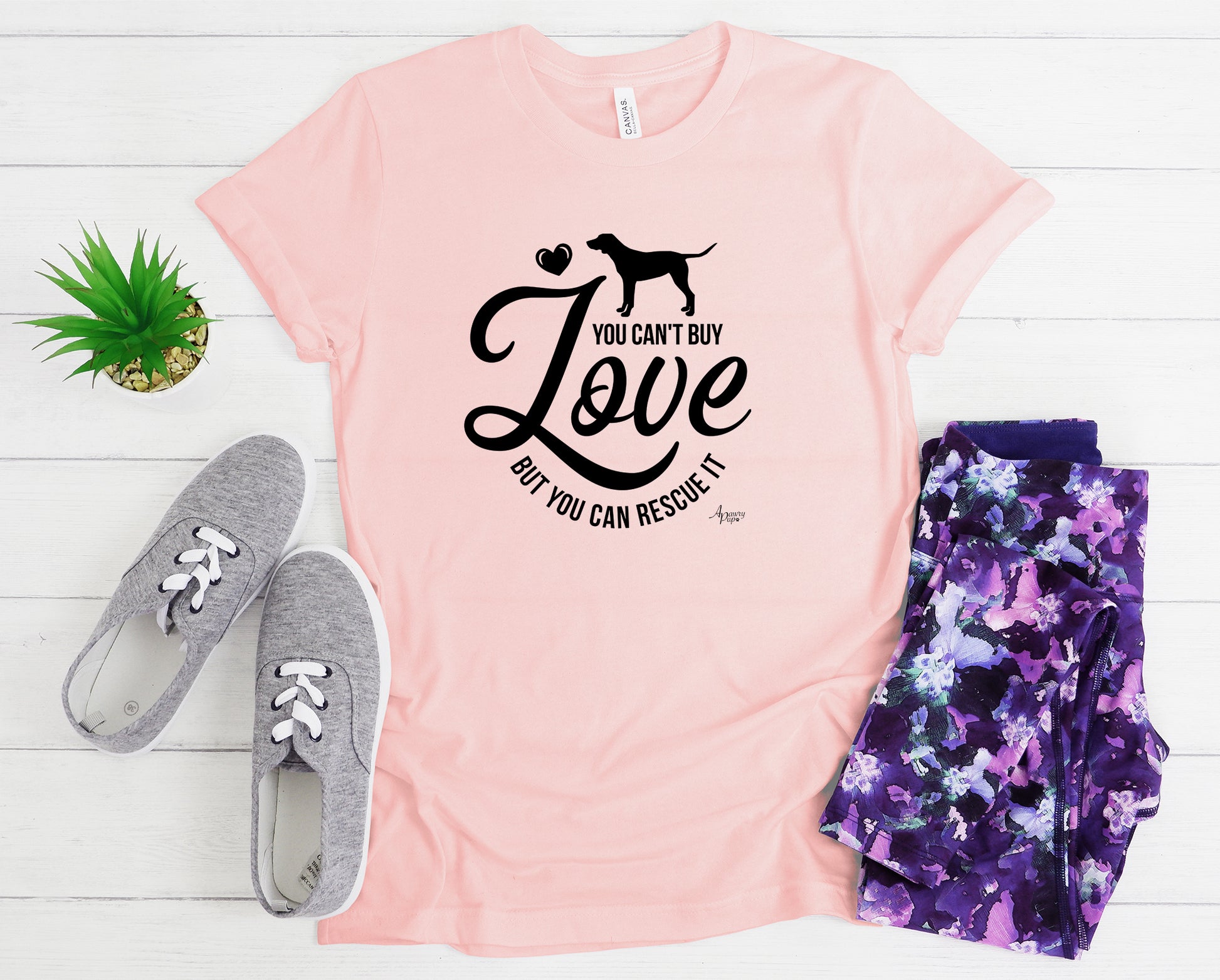 You Can't Buy Love But You Can Rescue It Tee - Apawry Pup