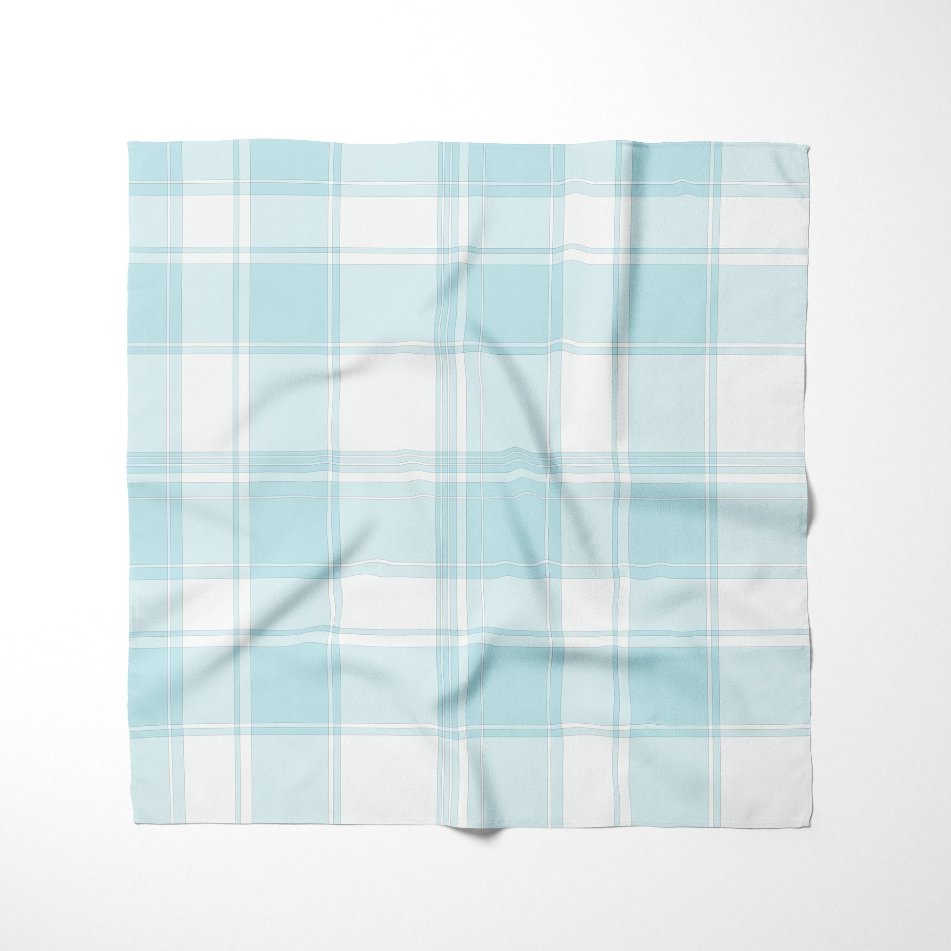 Baby Blue And White Plaid Dog Bandana - Apawry Pup