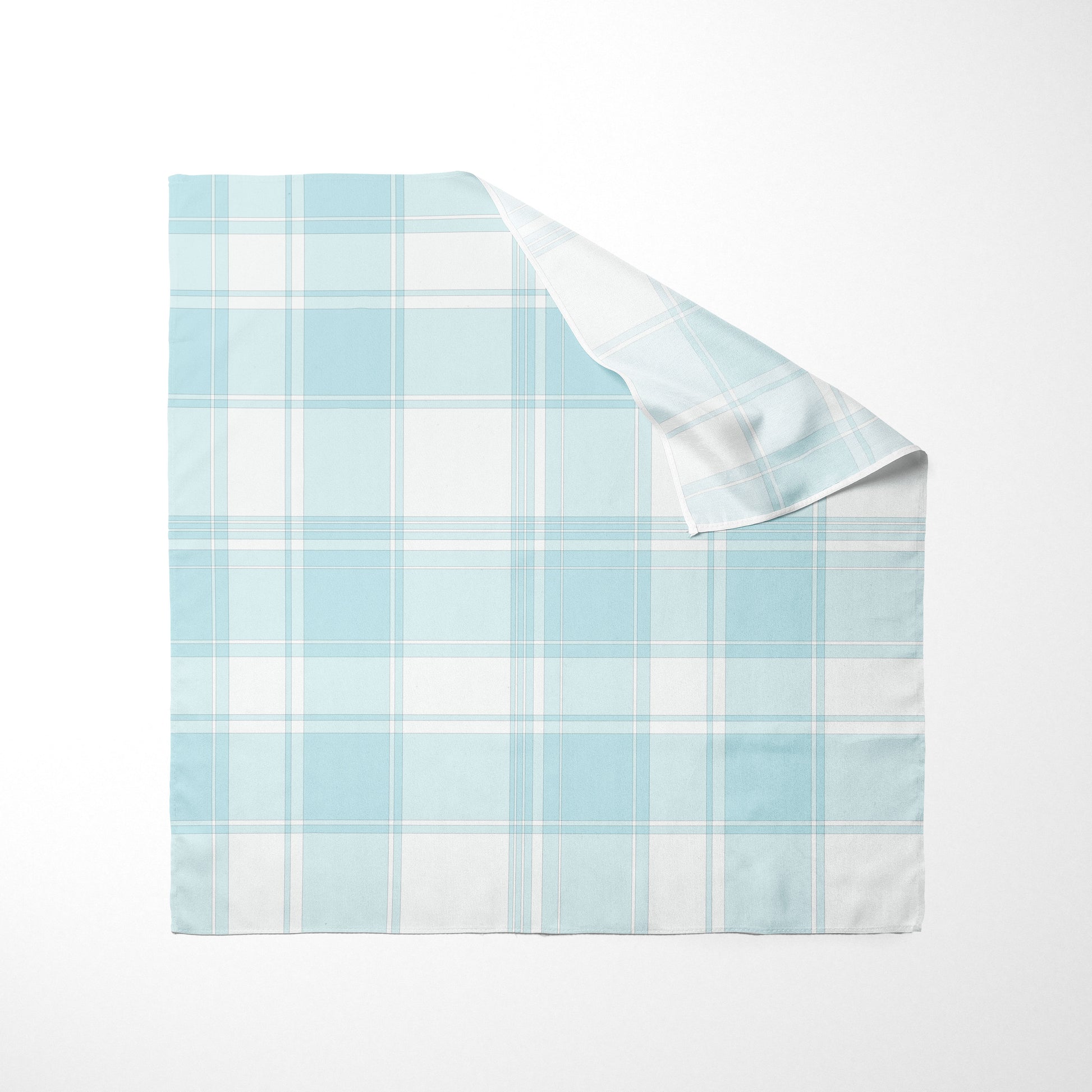 Baby Blue And White Plaid Dog Bandana - Apawry Pup