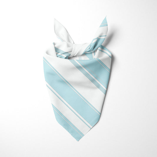 Baby Blue And White Striped Dog Bandana - Apawry Pup