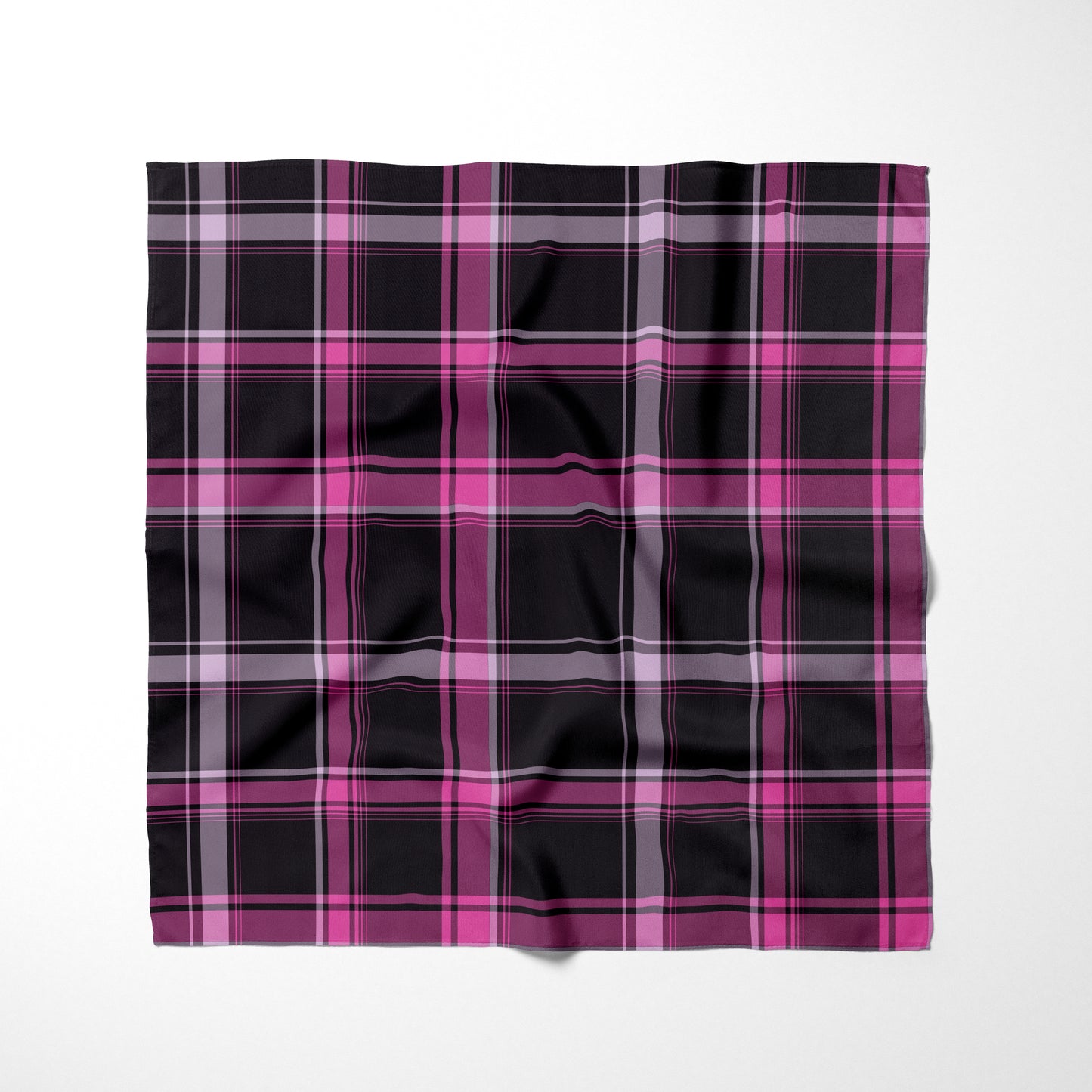 Black And Hot Pink Plaid Dog Bandana - Apawry Pup