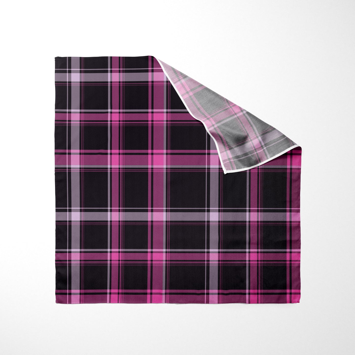 Black And Hot Pink Plaid Dog Bandana - Apawry Pup