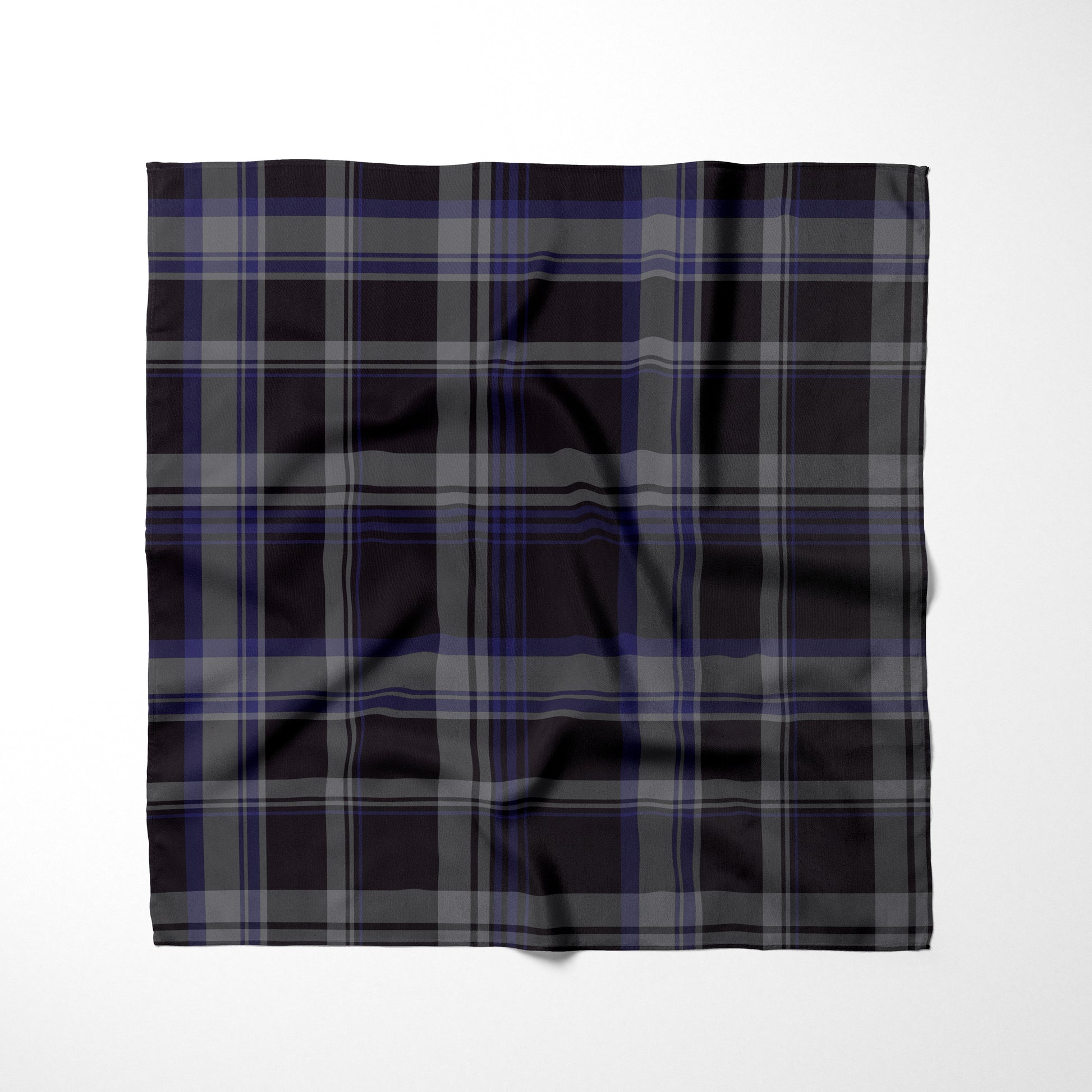 Black Grey And Navy Blue Plaid Dog Bandana - Apawry Pup