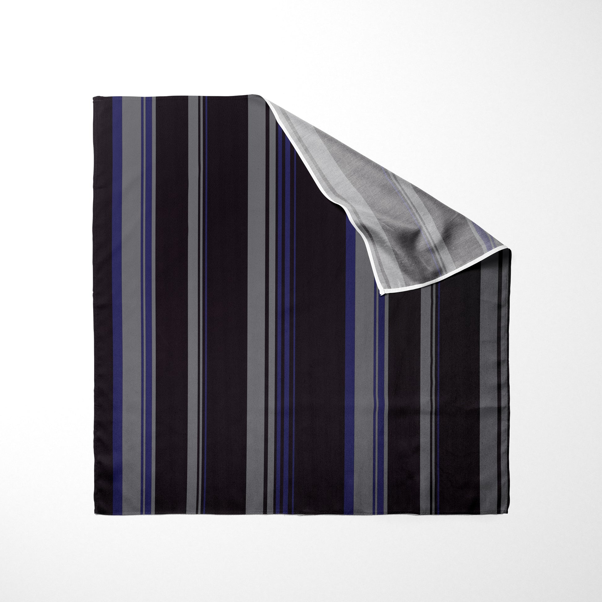 Black Grey And Navy Blue Striped Dog Bandana - Apawry Pup