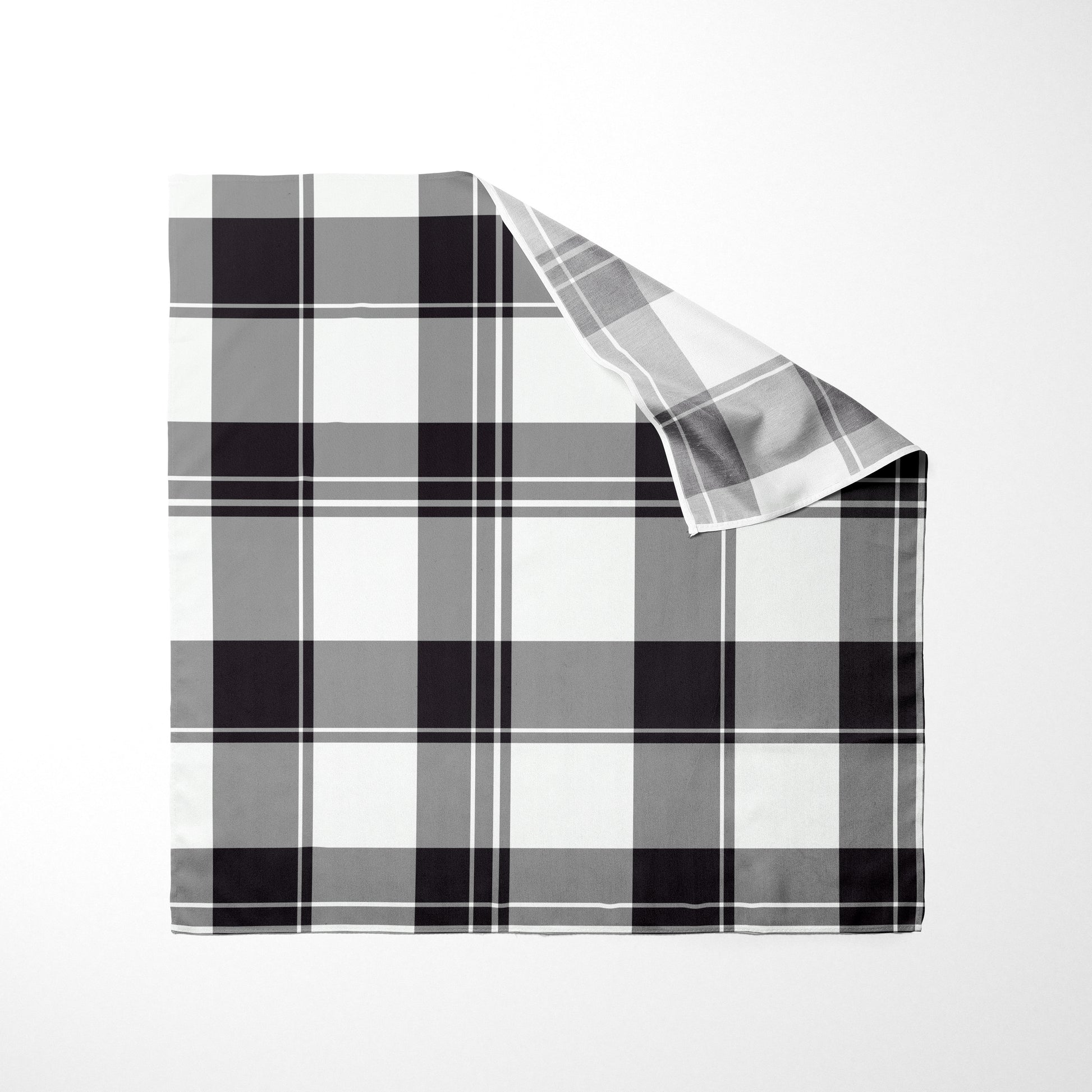 Black Grey And White Plaid Dog Bandana - Apawry Pup