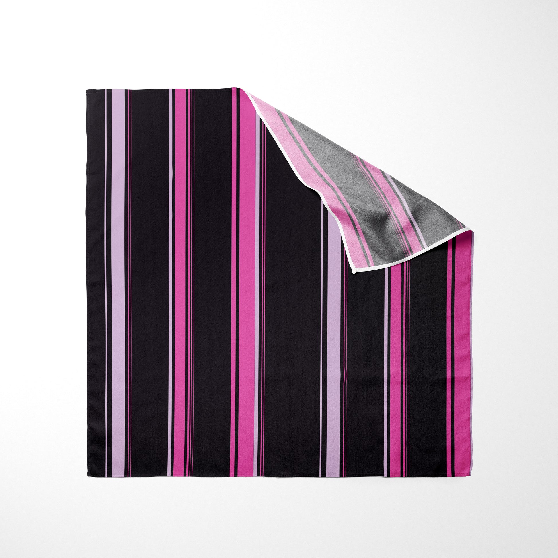 Black Hot Pink And Light Purple Striped Dog Bandana - Apawry Pup