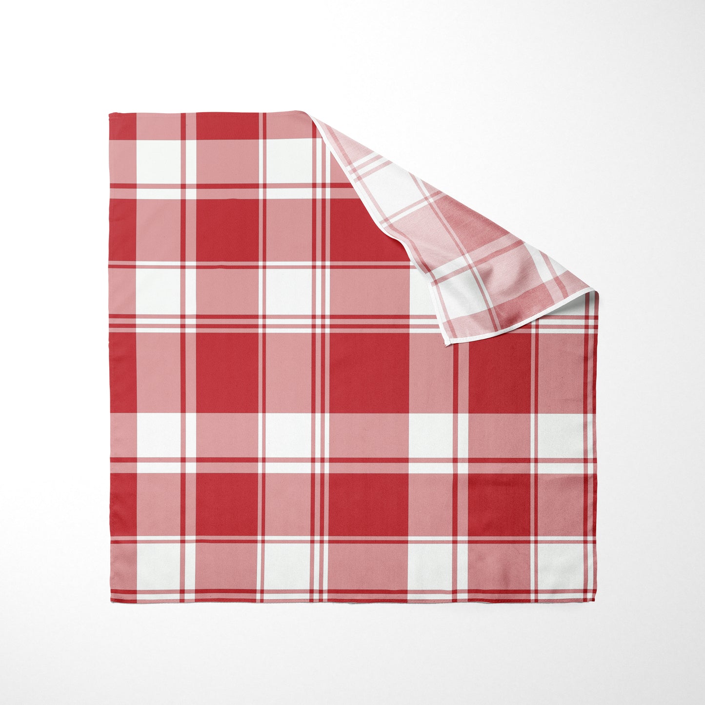 Bright Red Rose Pink And White Plaid Dog Bandana - Apawry Pup