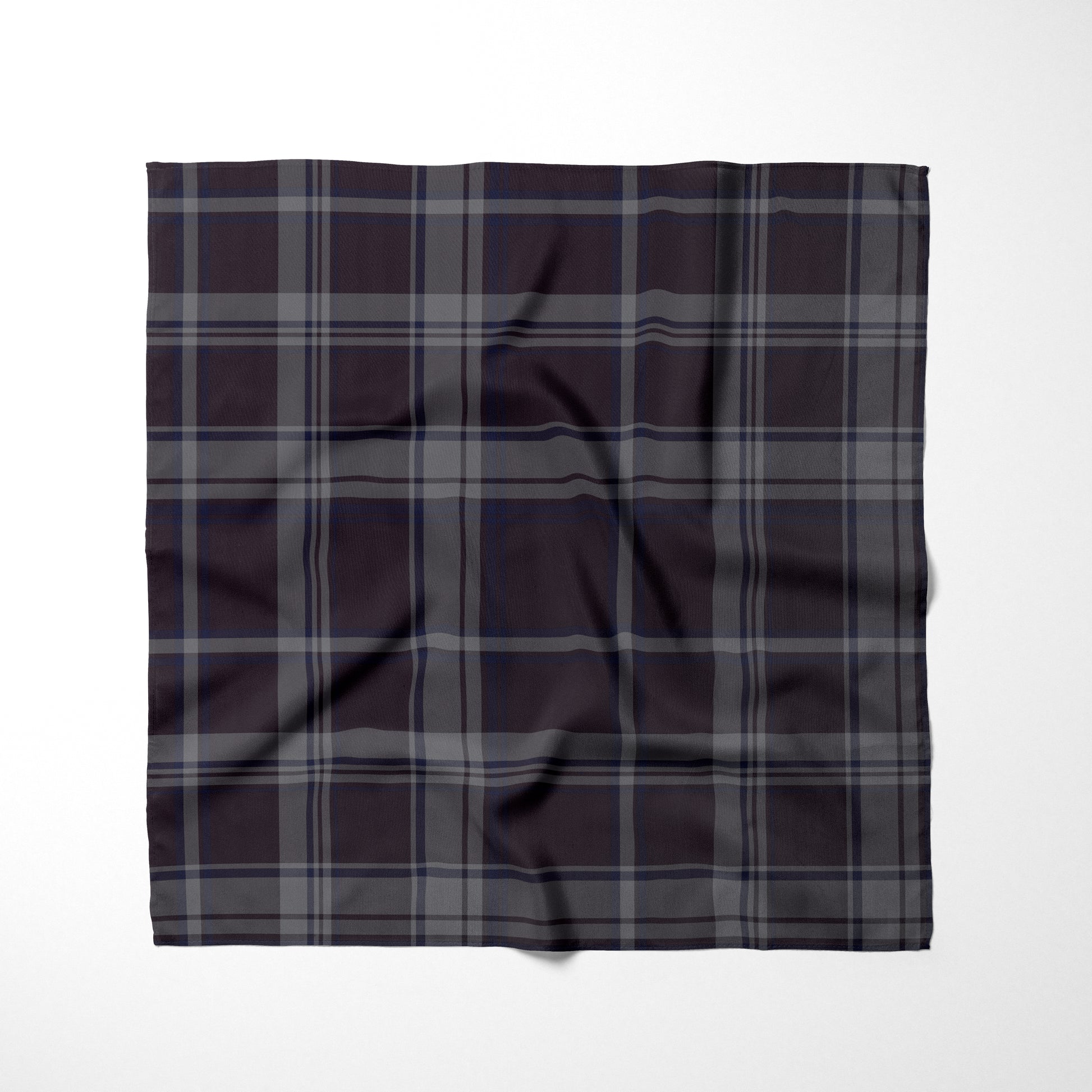 Burgandy Grey And Navy Blue Plaid Dog Bandana - Apawry Pup