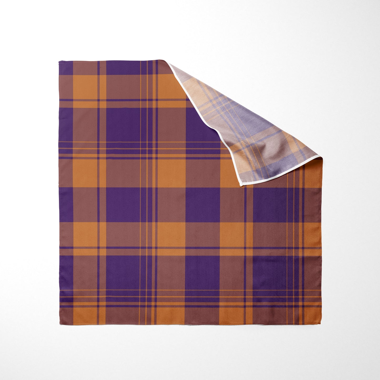 Burnt Orange And Royal Purple Plaid Dog Bandana - Apawry Pup