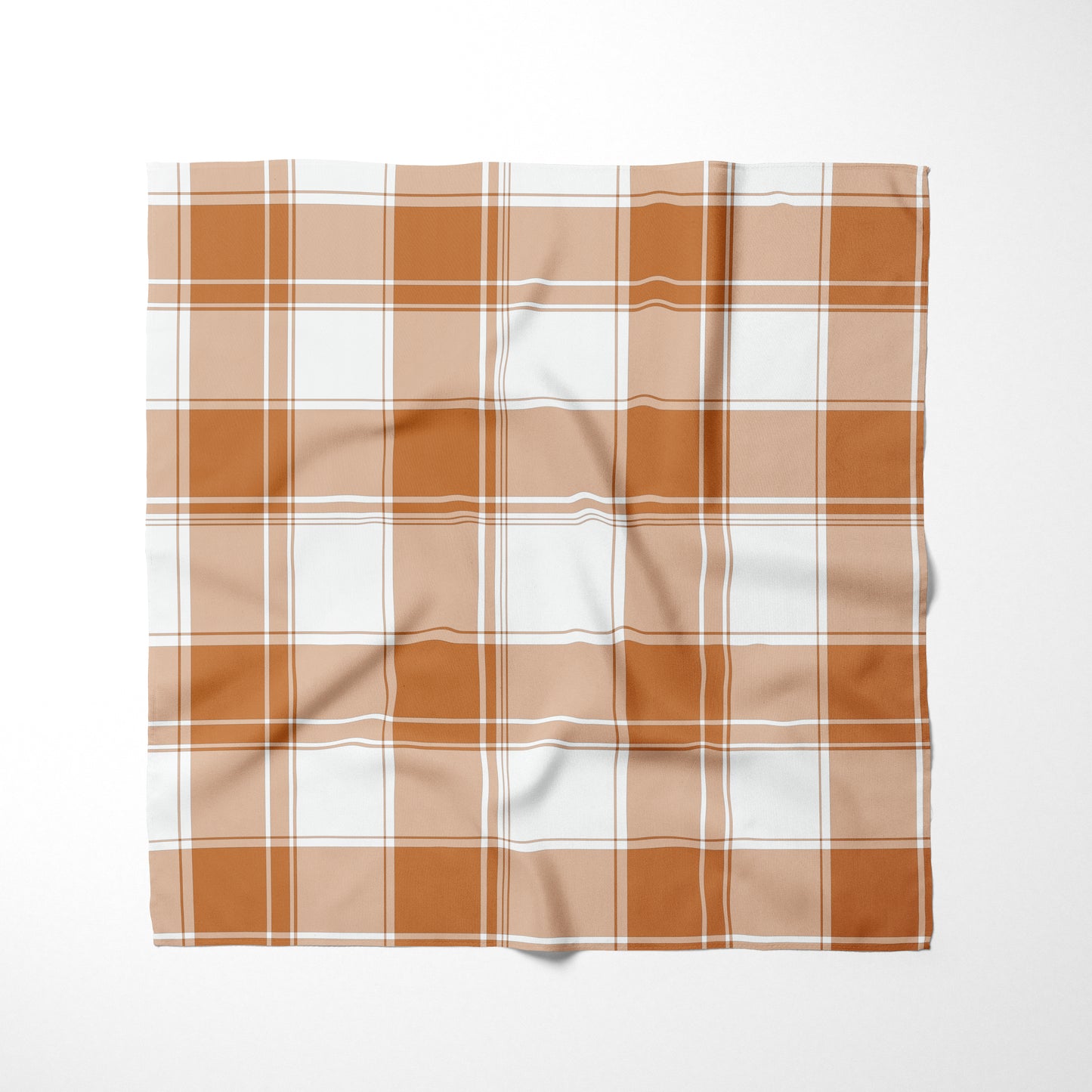 Burnt Orange And White Plaid Dog Bandana - Apawry Pup